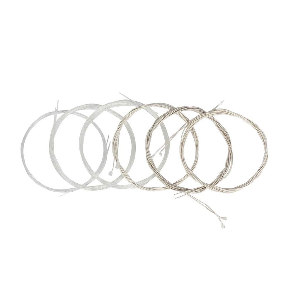 Premium Oud Strings Set (D-A-E-B-F) - Clear Nylon with Silver-Plated Copper Alloy Wound - 10 or 12 Strings for Professional Oud Players - Perfect for Middle Eastern Music Performances & Practice Sessions