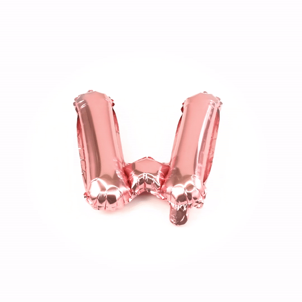 Balloonify Rose Gold Mylar Letter W Balloon - 16 Inch Large Foil Alphabet Balloon for Birthday Party Decorations, Baby Shower, Wedding, Anniversary & Special Events (1 Count)