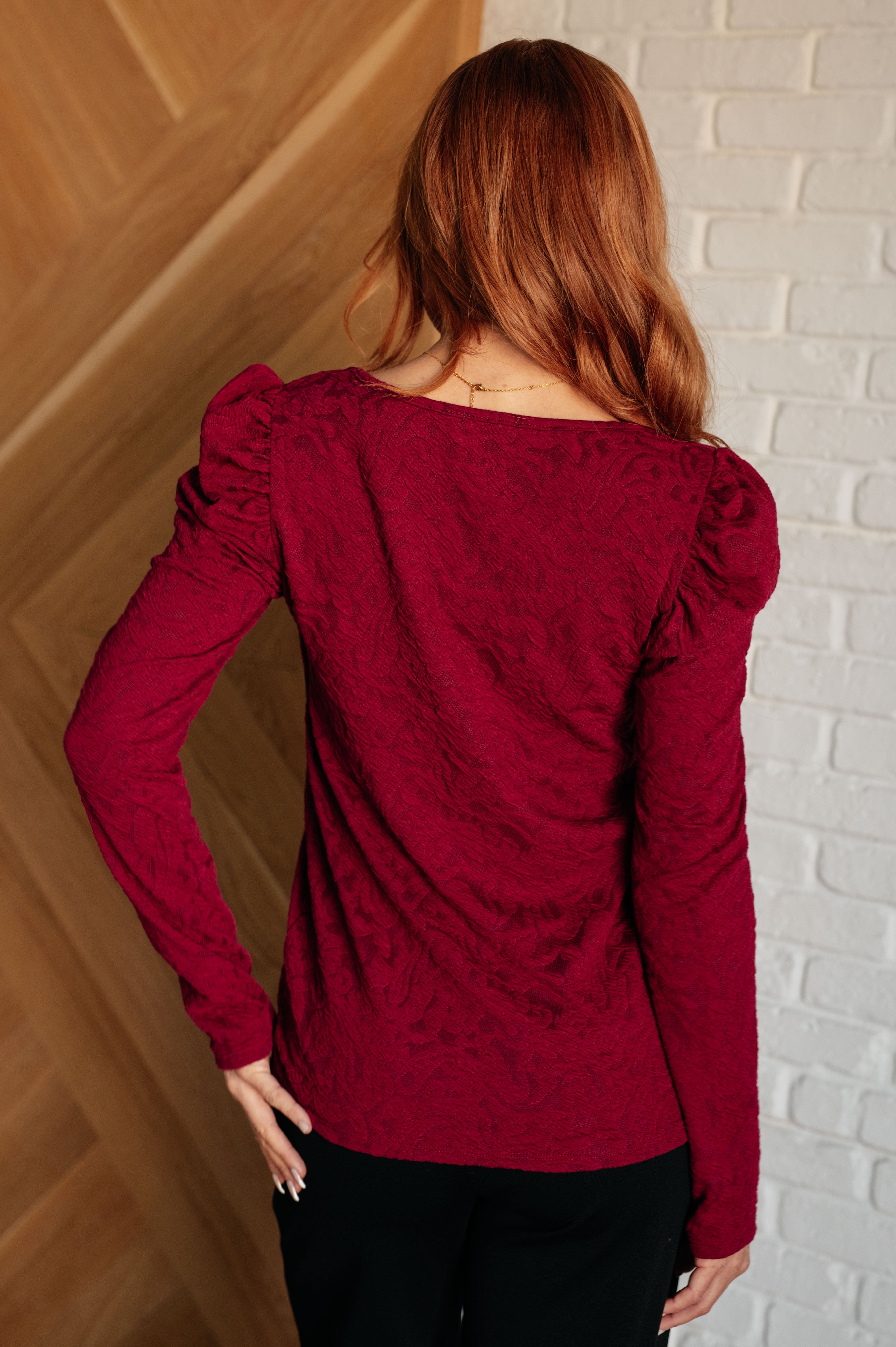 Ask A Question Ruched Sleeve Tops for Women - Trendy Blouse with Ruffled Sleeves for Casual Wear, Office Outfits & Date Nights