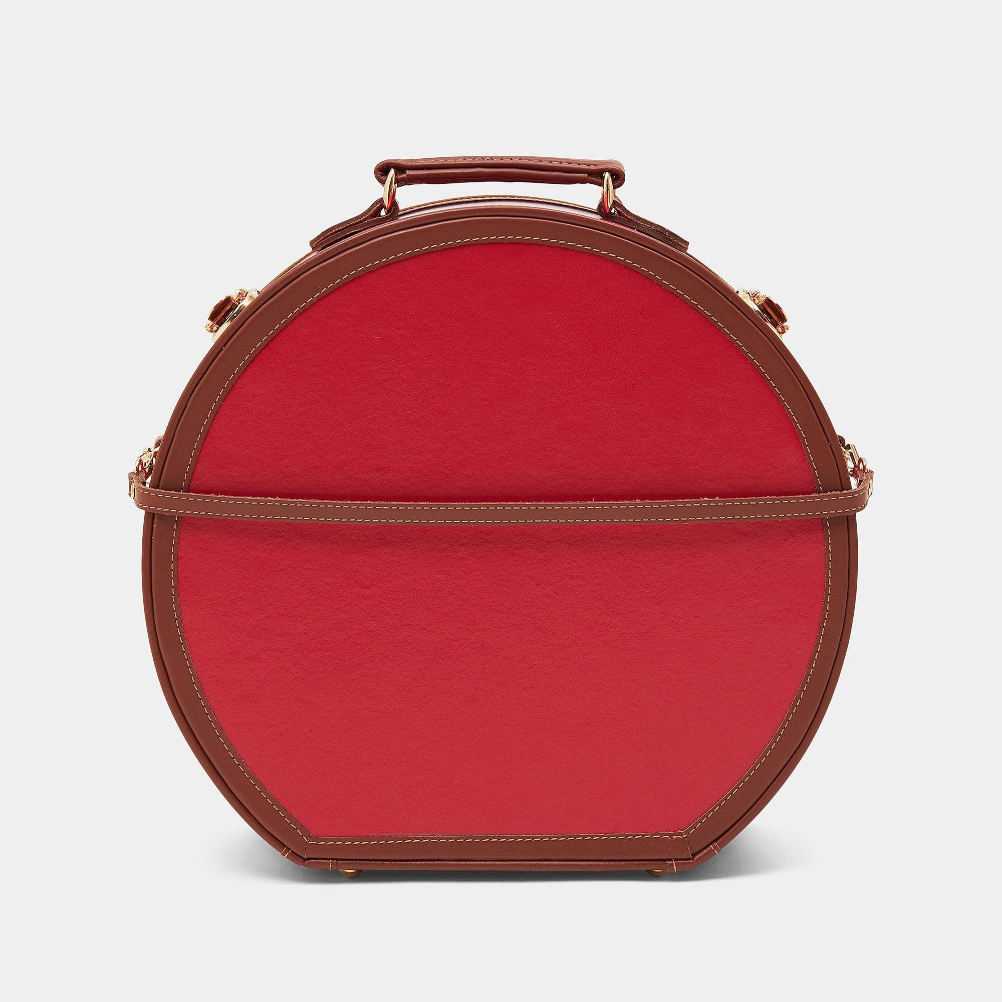 The Diplomat Red Hatbox Large - Elegant Hat Storage for Women & Men - Perfect for Travel, Weddings, and Special Occasions