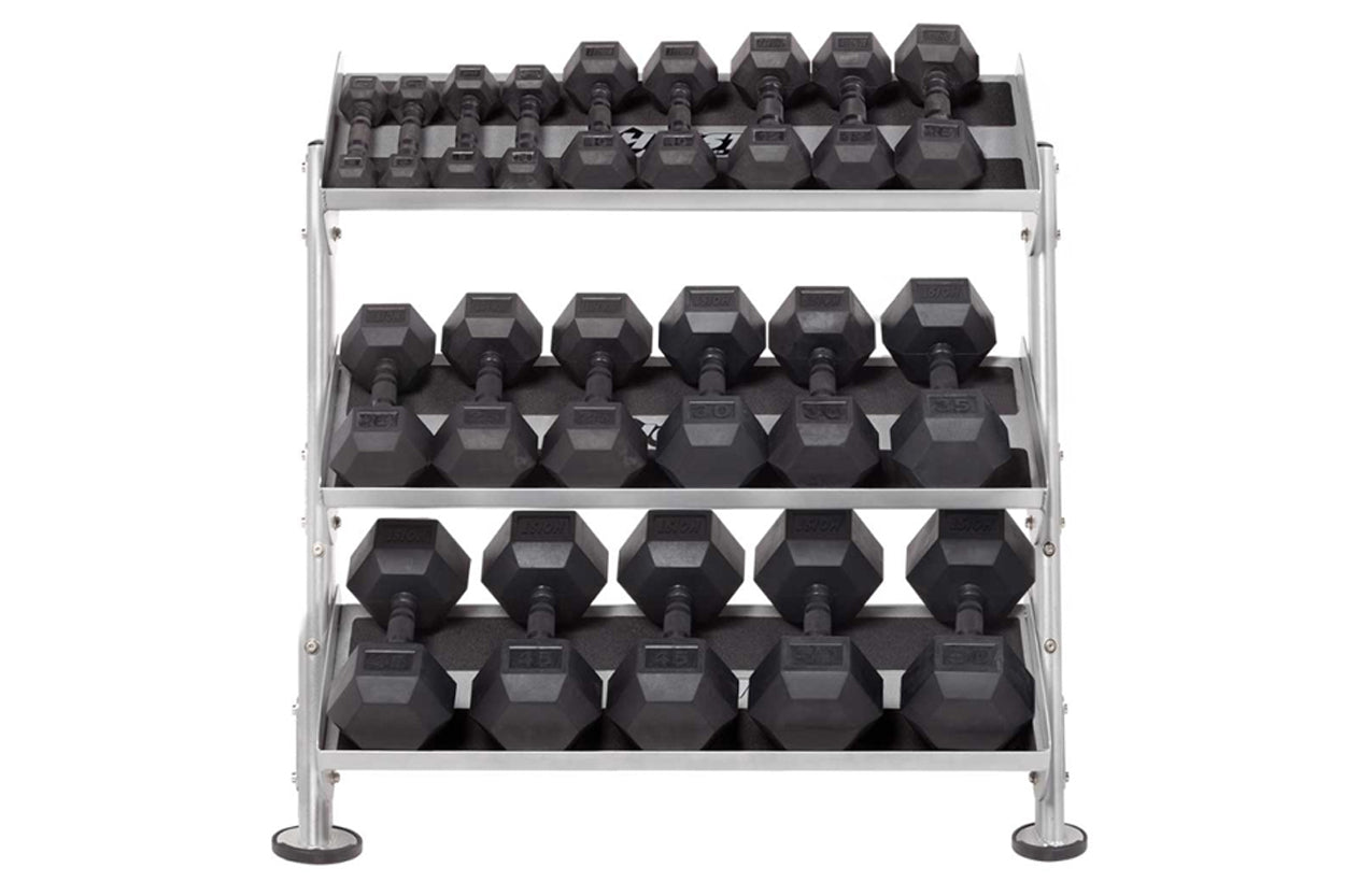 Hoist 36 2-Tier Dumbbell Rack with Optional 3rd Tier (HF 5461 OPT 36) - Heavy Duty Gym Equipment for Home & Commercial Workout Spaces