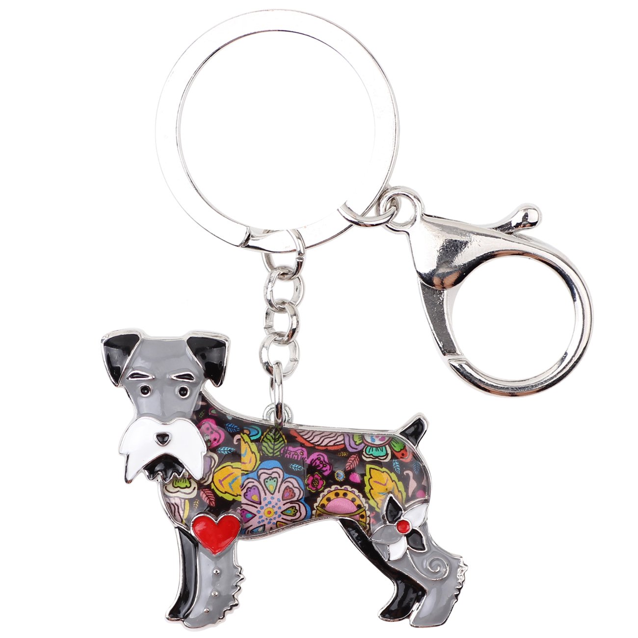 Cute Enamel Dog Keychain for Women - Purse & Bag Charm for Pet Lovers