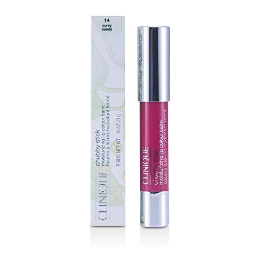 Clinique Chubby Stick Moisturizing Lip Color Balm - No.14 Curvy Candy, 0.10 oz | Hydrating & Buildable Sheer Lipstick for Everyday Wear, Natural Look, and On-The-Go Touch Ups