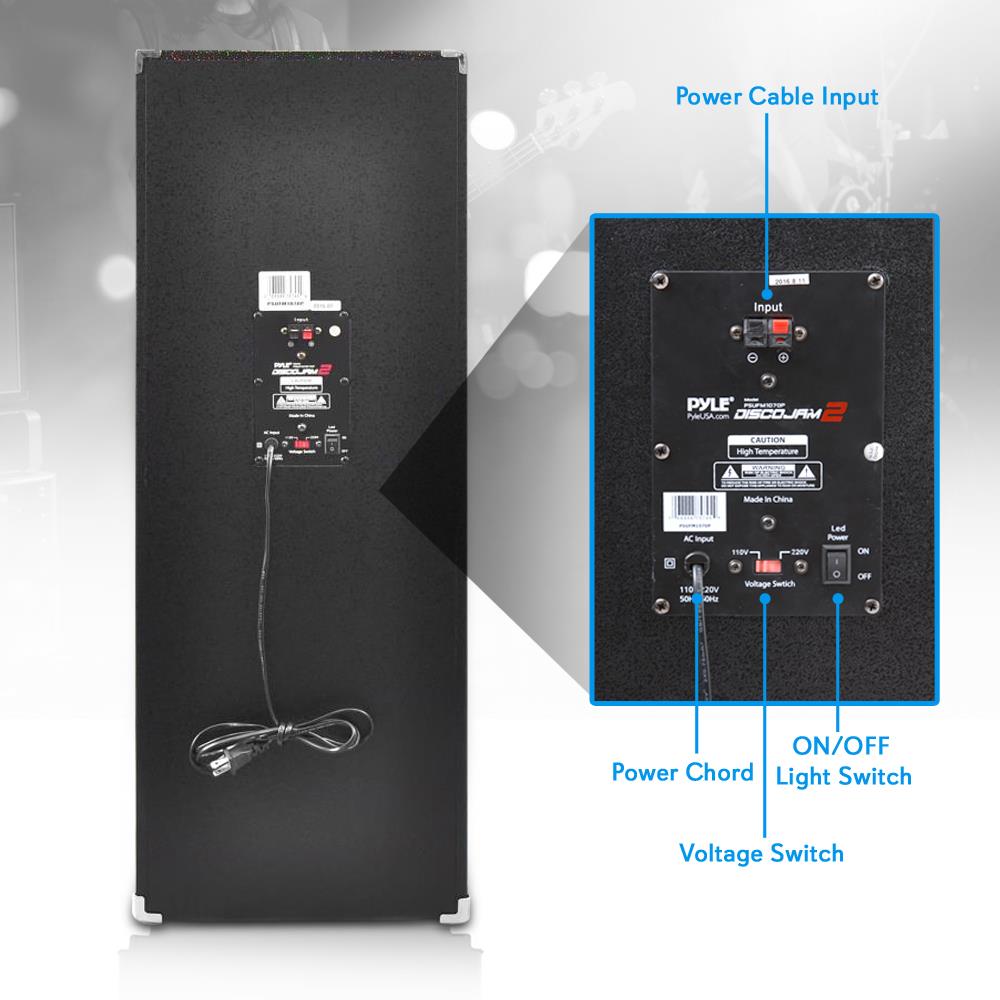 Disco Jam 2 Passive Speaker System - High-Quality Wireless Bluetooth Speaker for Home, Party & Outdoor Use | Portable Audio Sound System with Rich Bass | Perfect for Music Lovers, DJs & Events