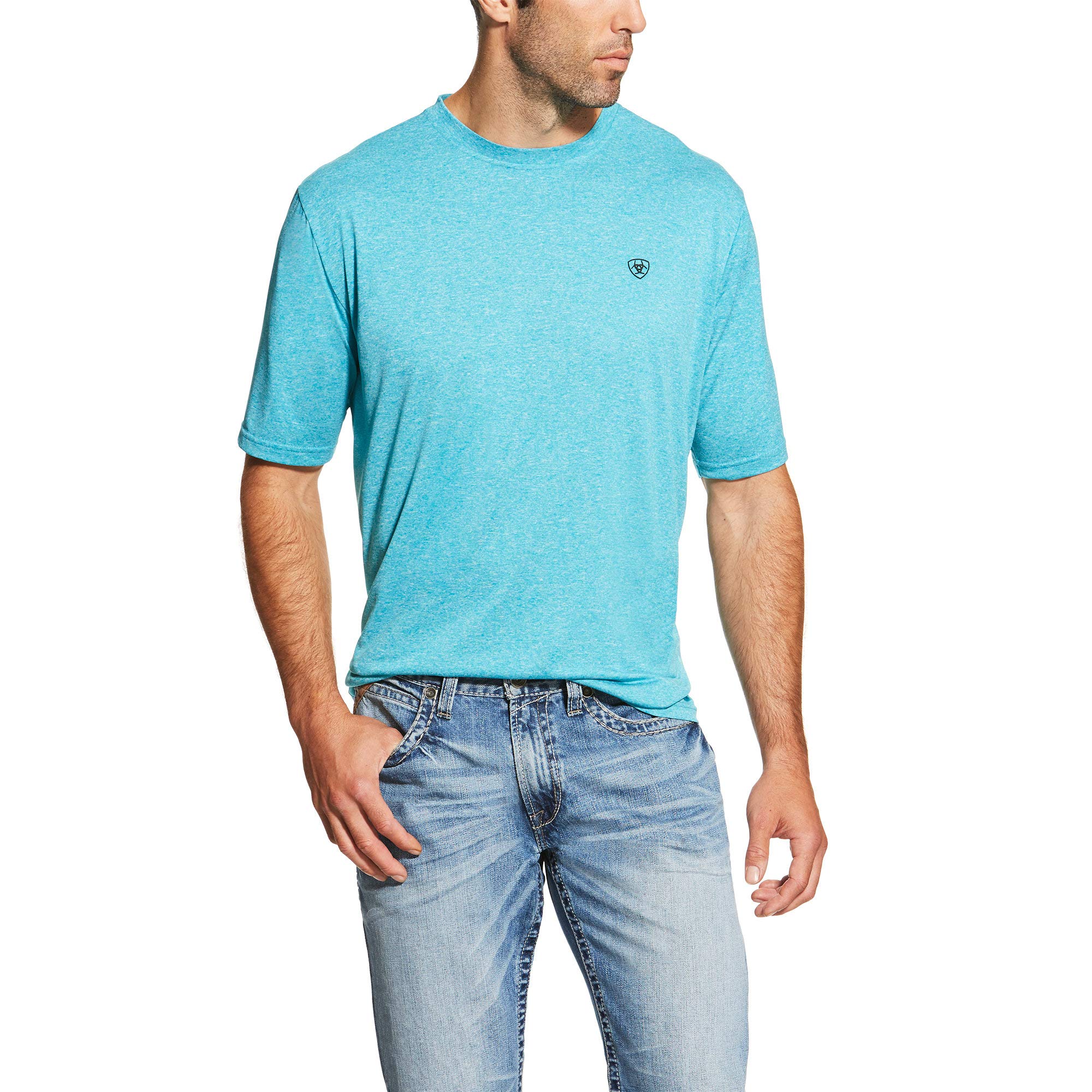 Ariat Men's Charger Basic T-Shirt - Comfortable Cotton Crew Neck Tee for Casual Wear, Work & Outdoor Activities