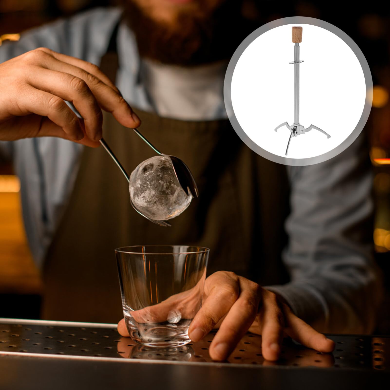 Premium Stainless Steel Ice Tongs - Claw Shape Ice Cube Tongs for Serving Food, Fruits, Cocktails, BBQ & Parties (Silver) | Durable Bar Accessories for Home & Commercial Use
