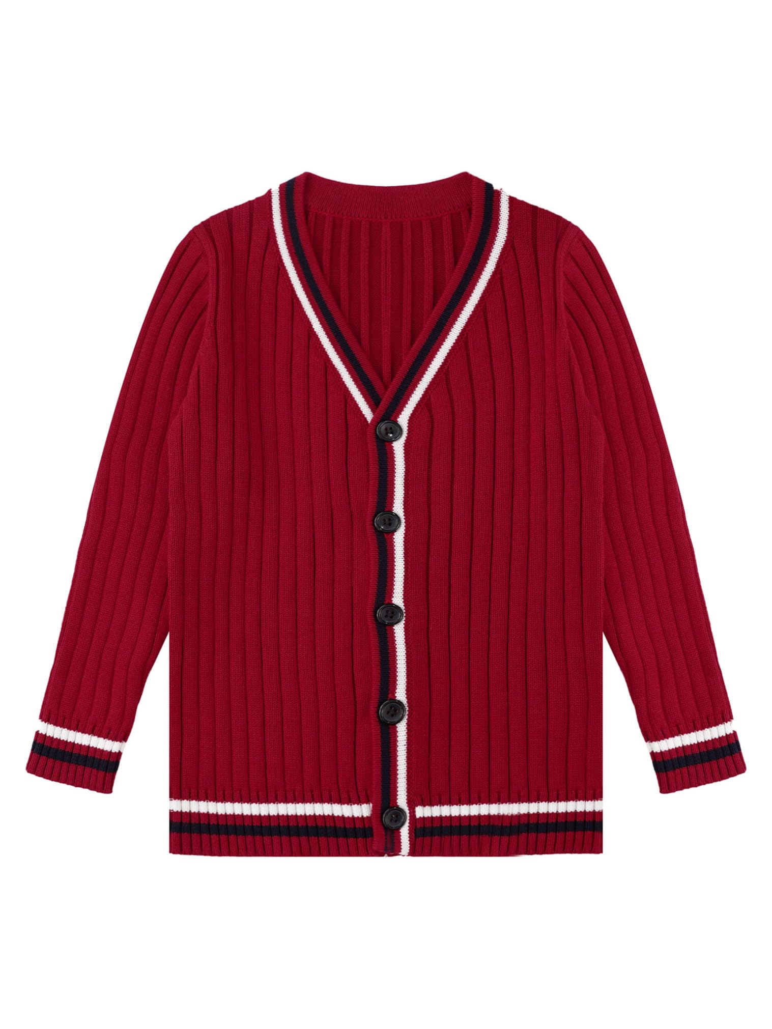 Boys School Uniform Cardigan - V Neck Knit Sweater for Kids | School & Casual Wear