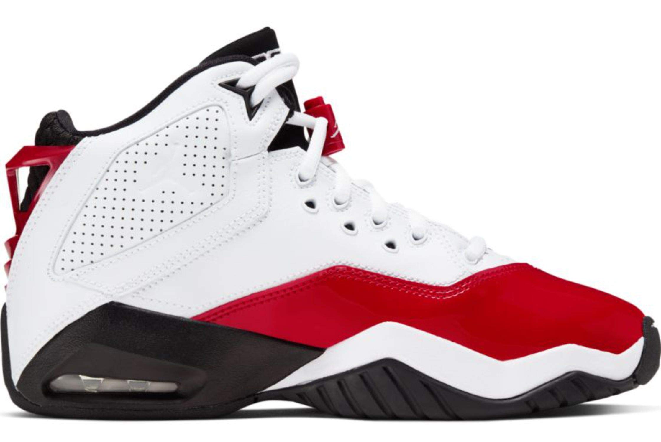 Jordan B'loyal GS Big Kids Basketball Shoes - Size 7 White/Gym Red-Black | High-Performance Court Sneakers for Youth Basketball Players & Casual Wear