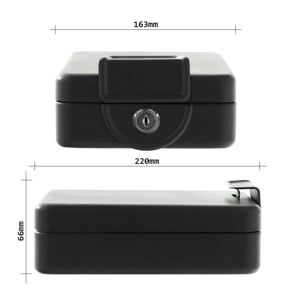 Portable Travel Safe - Compact Security Lock Box for Office, Home, Car & RV - Perfect for Valuables Protection While Traveling or Camping