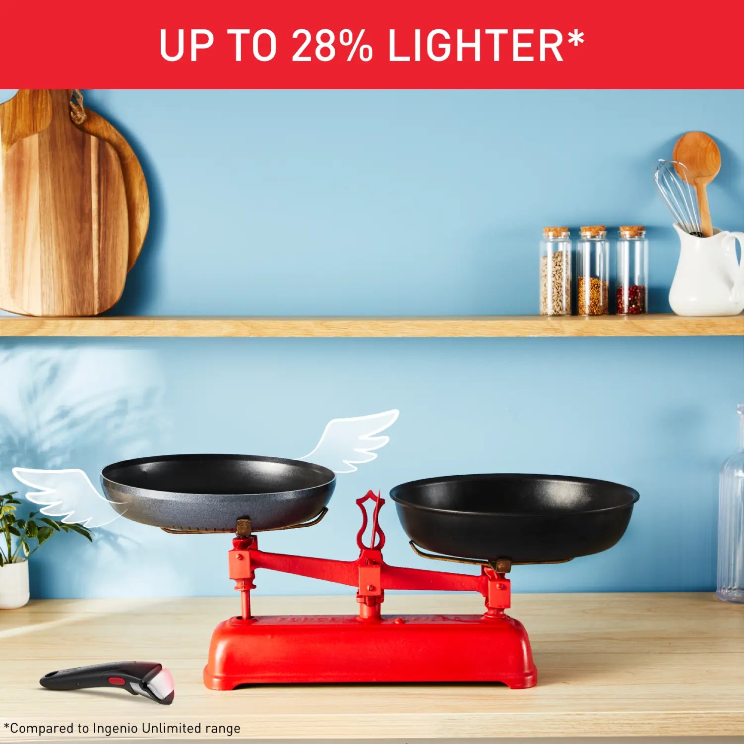 Tefal Ingenio So'Light Induction Non Stick 3-Piece Frypan Set - Perfect for Home Cooking, Frying & Sautéing