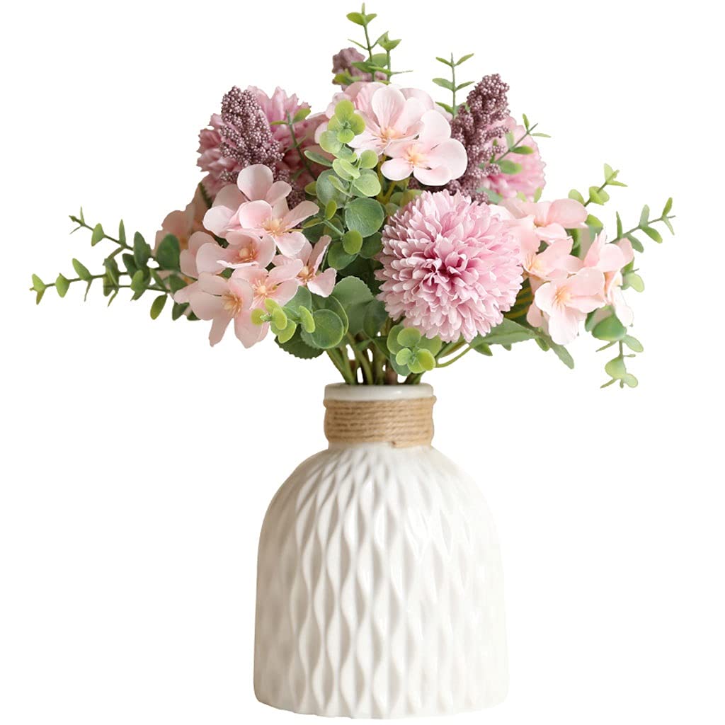 Artificial Hydrangea Bouquet - Fake Flower Decor for Living Room, Bedroom, Dining Table