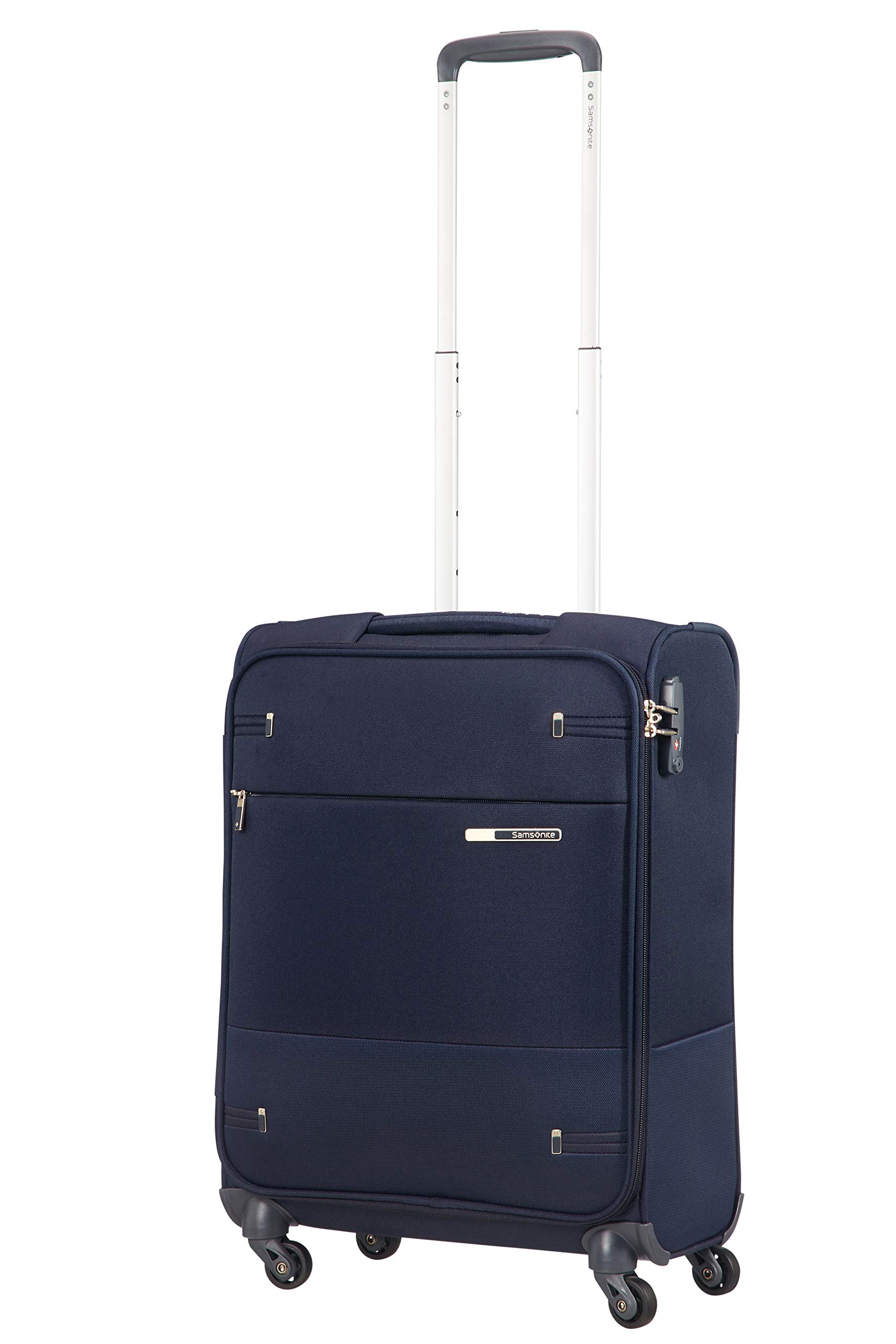 Samsonite Base Boost Spinner 55/20 Carry-On Luggage - 55cm 39L TSA Lock Blue (Navy Blue) Suitcase for Business Travel & Weekend Getaways