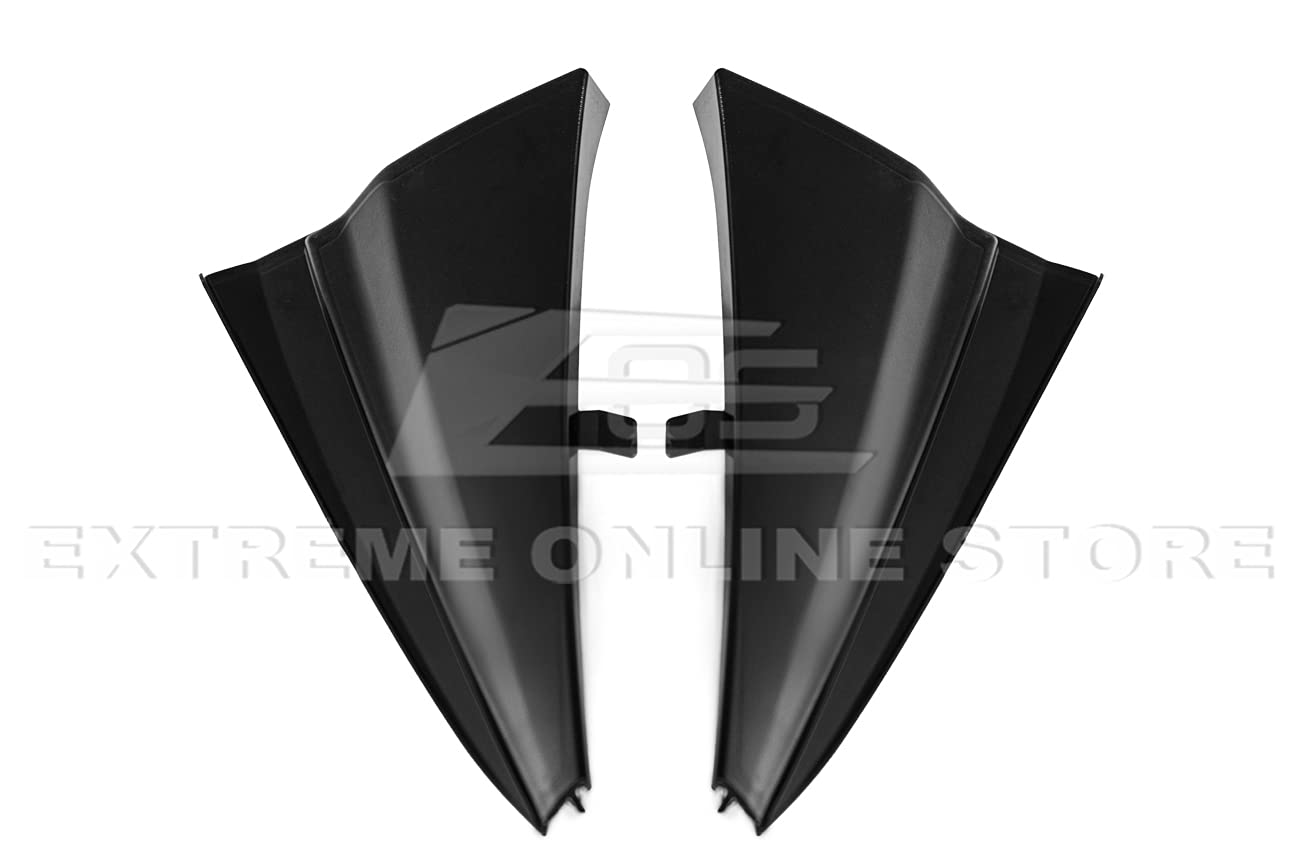 2014-2019 Chevrolet Corvette C7 Front Splash Guards - GM Factory XL Extended Mud Flaps Pair (ABS Plastic, Black) | Perfect for All-Weather Protection & Road Debris Prevention | Fits All C7 Corvette Models