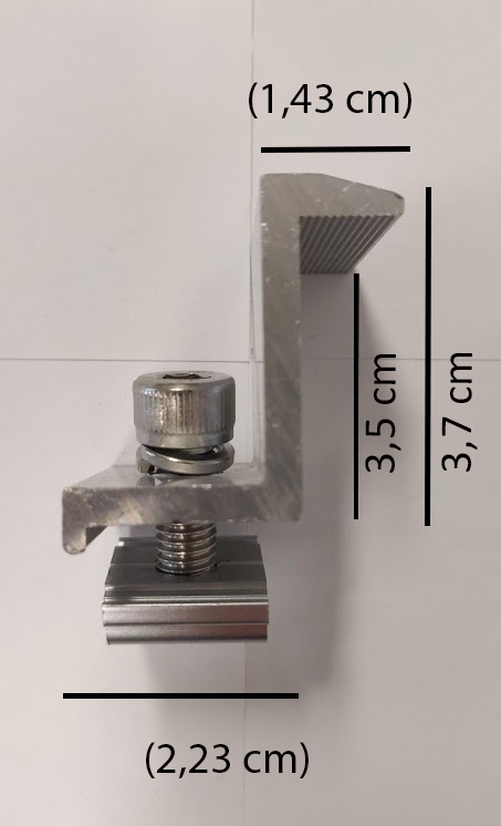 Elios 35mm Solar Panel End Clamp - Anodized Aluminum Mounting Bracket for Solar Systems - Perfect for Roof, Ground, and RV Solar Installations