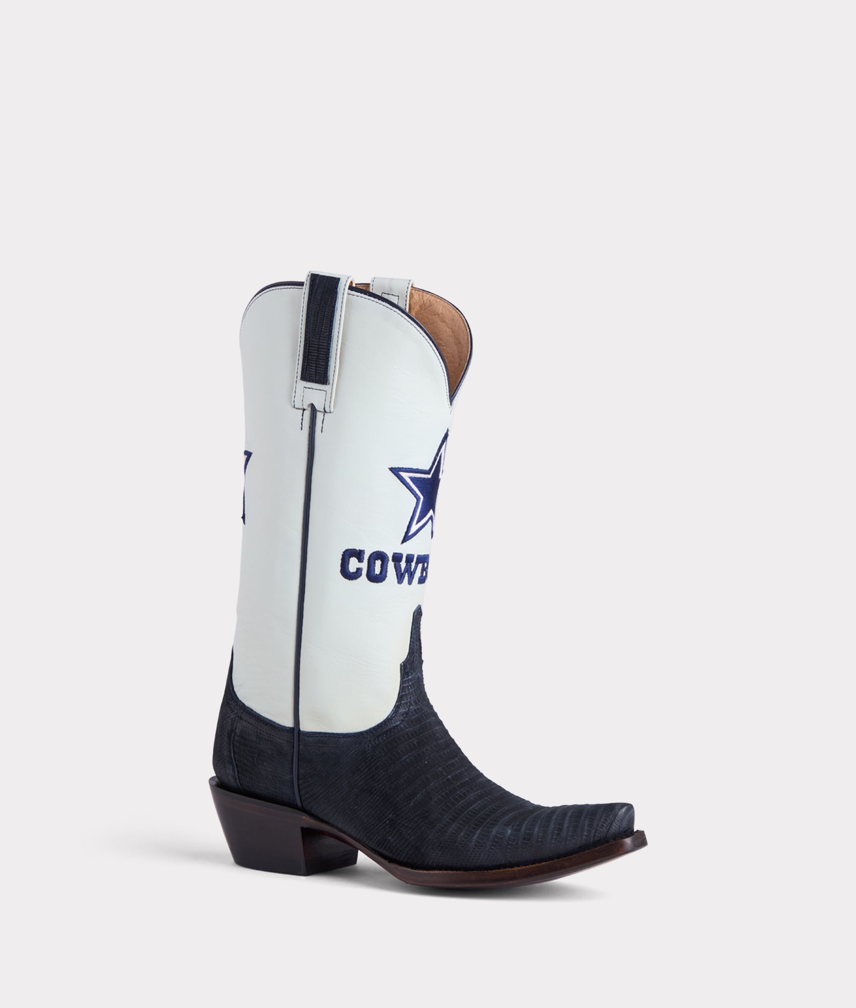 Lucchese x Dallas Cowboys Legacy Women's Cowboy Boots - Navy Blue Leather Western Boots for Women | Perfect for Rodeo, Country Music Festivals & Western Fashion