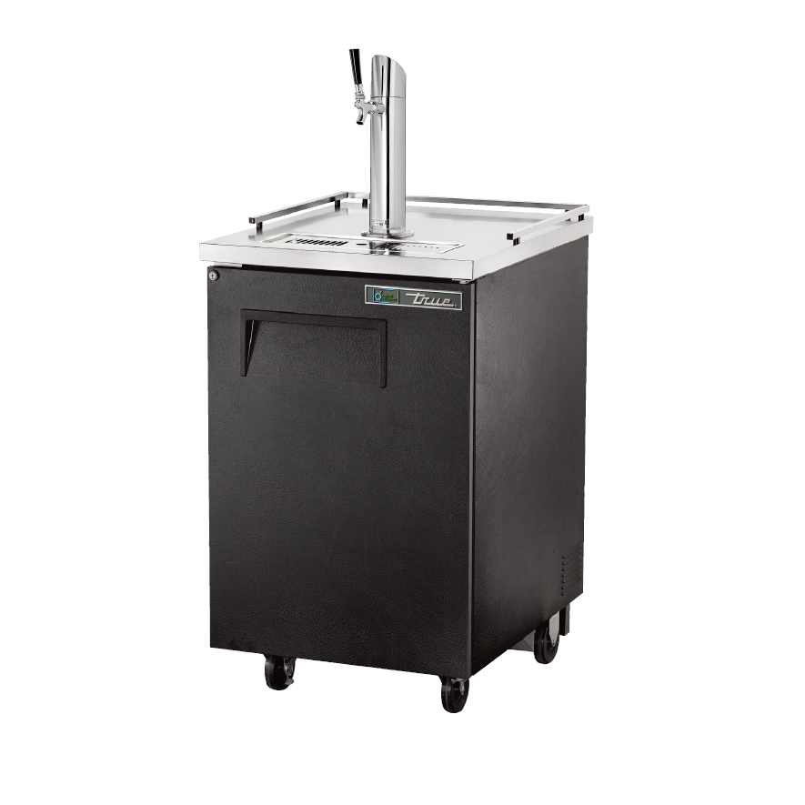 True 24 Draft Beer System - 1 Tap & 1 Keg Capacity Commercial Kegerator with Black Exterior | Perfect for Home Bars, Parties & Restaurants | TDD 1