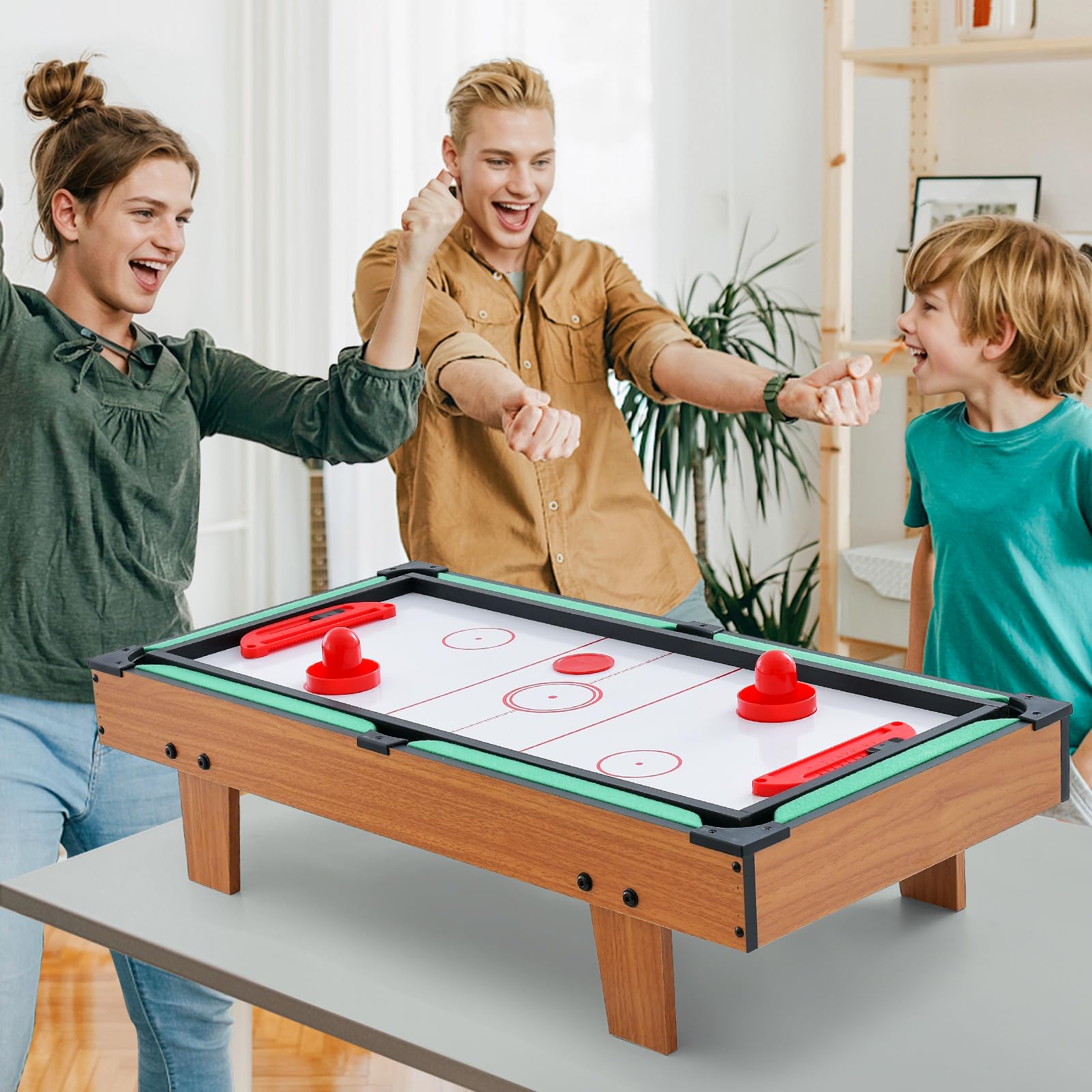 Goplus 4-in-1 Multi Game Table Set - Pool Billiards, Air Hockey, Foosball & Table Tennis Combo - Stackable Arcade Tabletop for Home, Game Room, Family Party & Indoor Entertainment