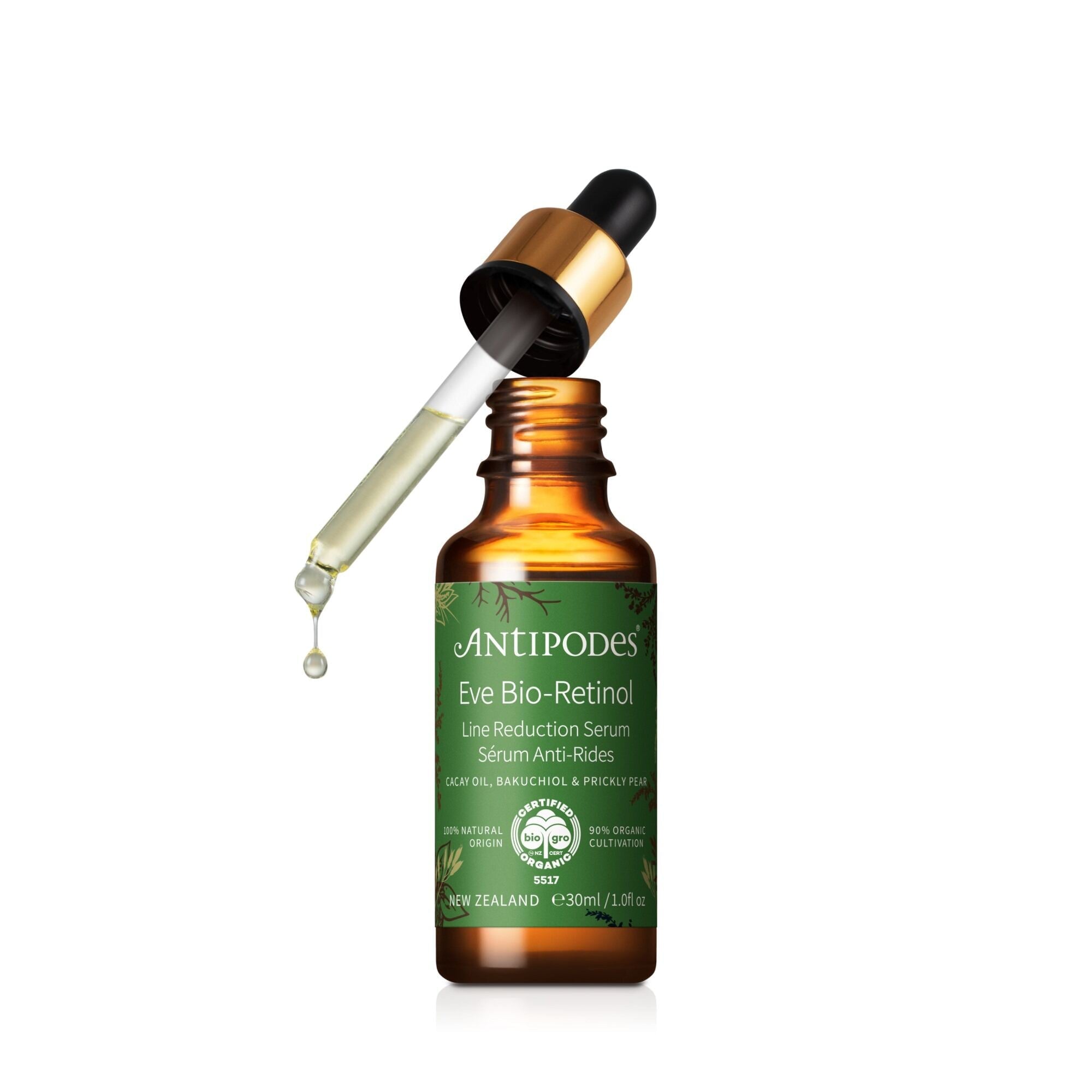 Antipodes Eve Bio-Retinol Serum - Vegan Anti-Aging Face Serum with Natural Retinol Alternative | Perfect for Nighttime Skincare Routine & Reducing Fine Lines