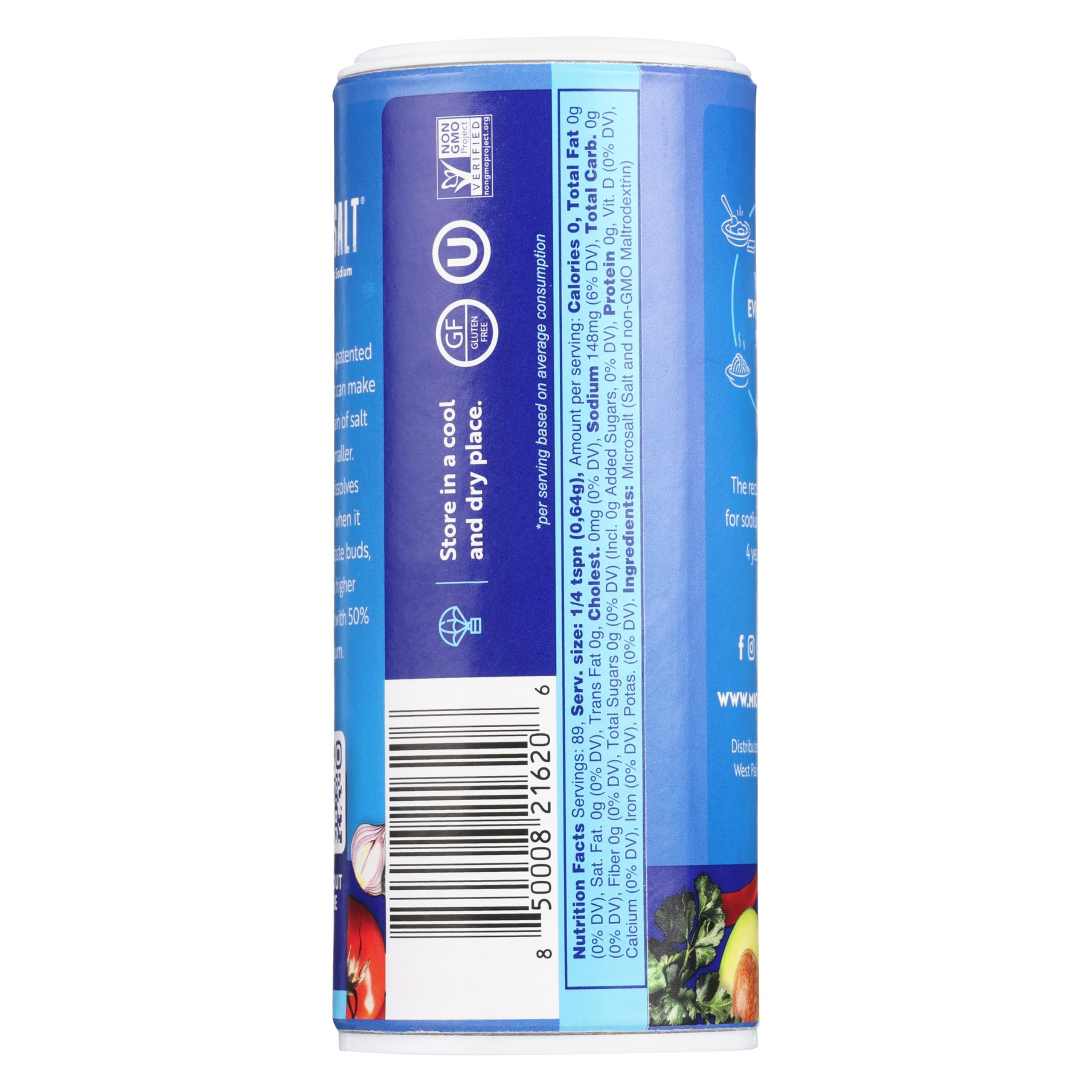 Microsalt 50% Less Sodium Salt - Healthy Salt Substitute for Cooking & Snacks | Full Flavor with Reduced Sodium | 2 oz (Pack of 2) | Perfect for Low-Sodium Diets, Heart Health & Flavorful Meals