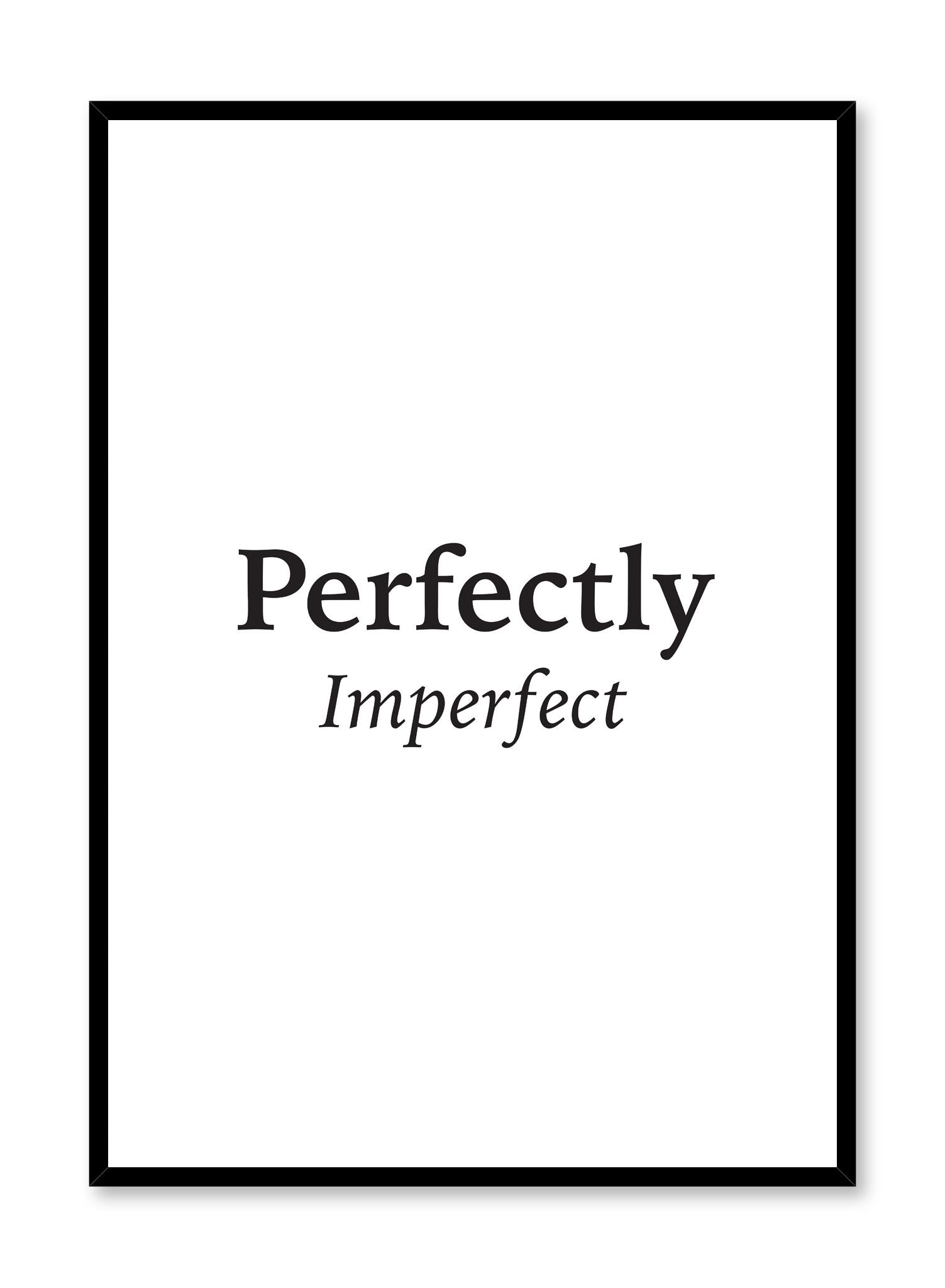 Perfectly Imperfect Art Poster - Unique Vintage Wall Decor for Living Room, Bedroom & Office - Ideal for Home Decor & Gift Giving