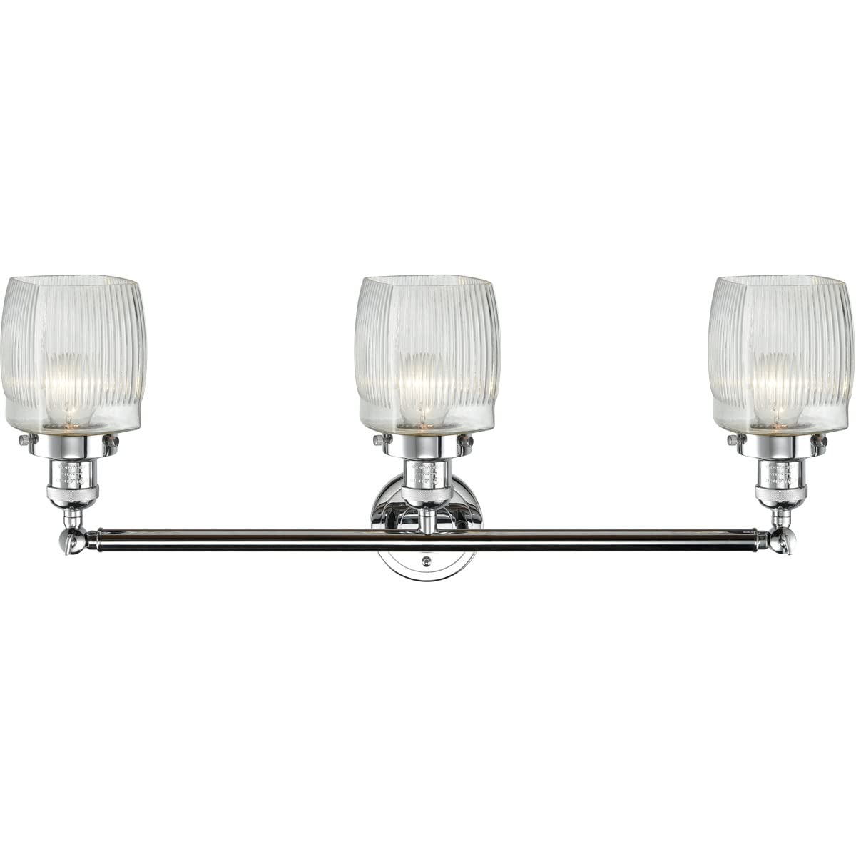 Innovations 205-PC-S-G302 3-Light Adjustable Bathroom Vanity Light Fixture - Polished Chrome Finish for Modern Bathroom & Powder Room Lighting