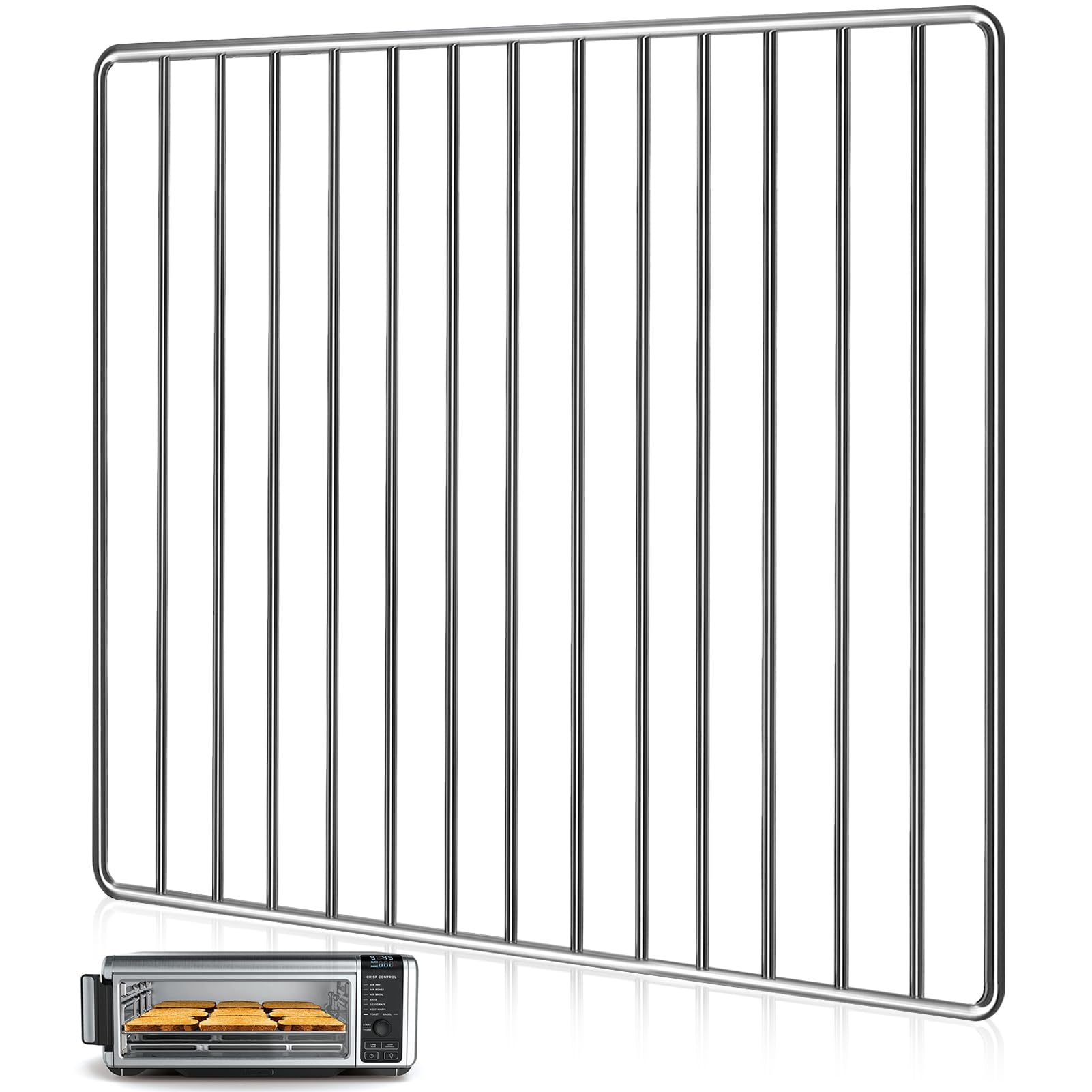 Stainless Steel Air Fryer Rack for Ninja Foodi 10-in-1 SP101 Digital Air Fryer Oven | 13.4''x13.4'' Roasting, Steaming & Baking Tray | Dishwasher Safe Accessories | Perfect for Grilling, Roasting & Meal Prep
