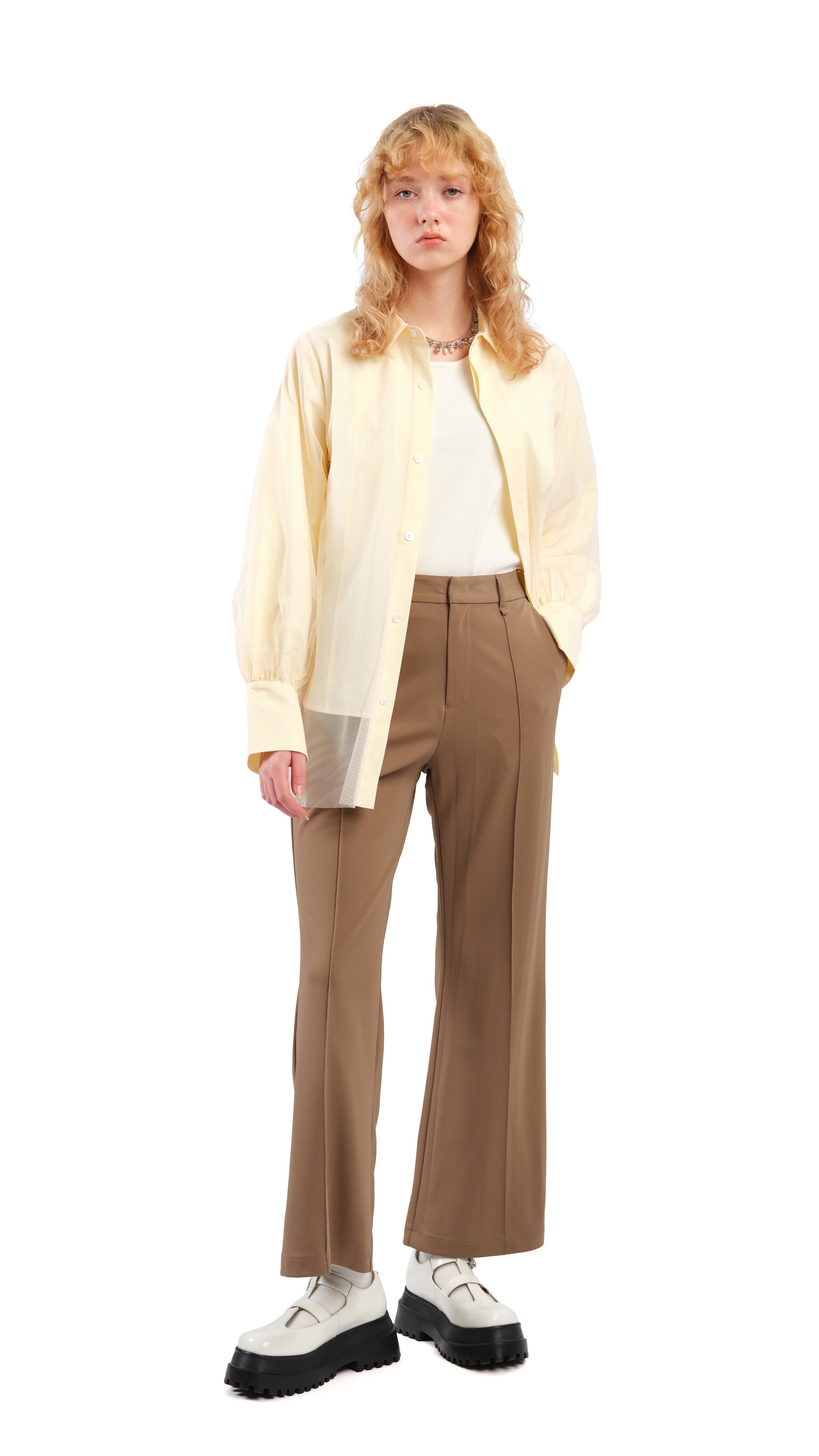 Sailor Pants for Women - High Waisted Wide Leg Trousers with Pockets | Comfortable Linen Blend Fabric | Perfect for Work, Travel & Casual Outfits