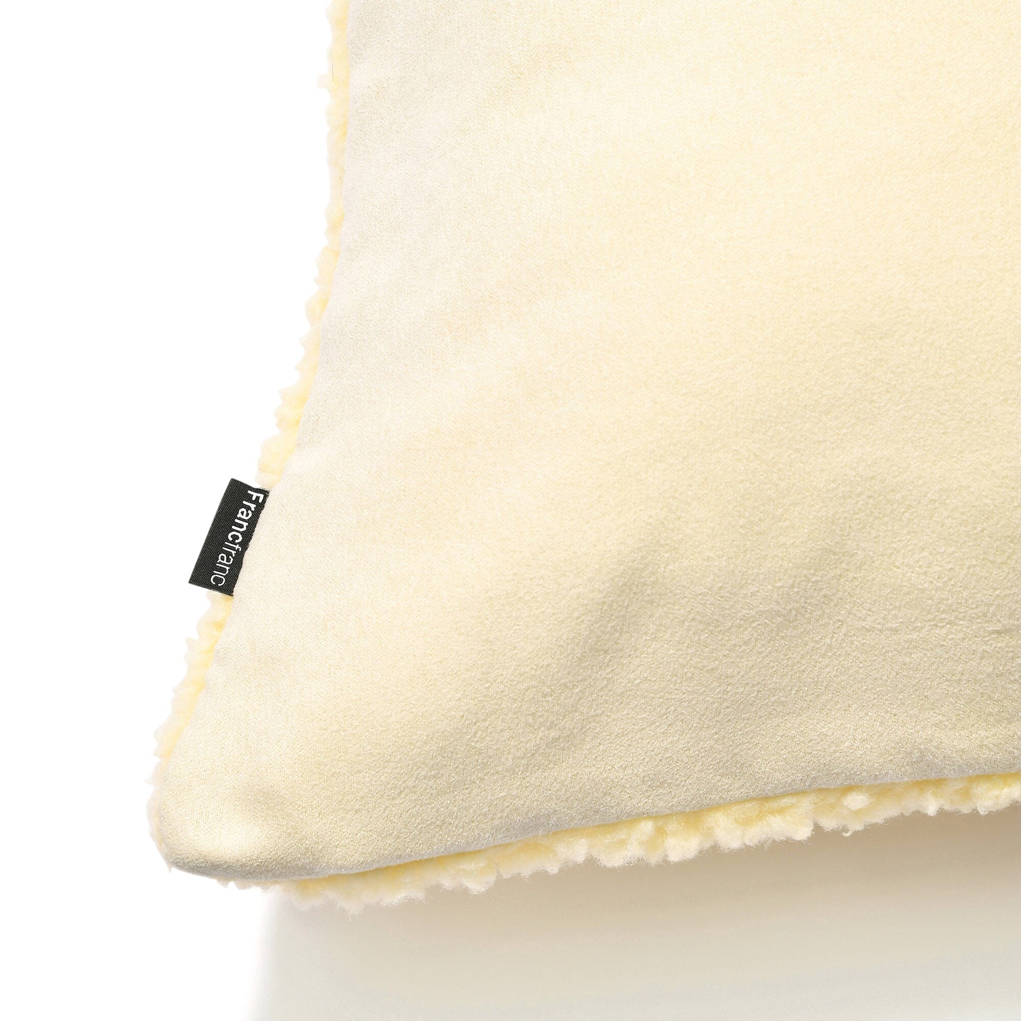 Premium 450x450 Boa Cushion Cover - Soft Light Yellow Pillow Case for Sofa, Bed & Home Decor - Breathable & Washable Fabric - Perfect for Living Room, Bedroom & Nursery