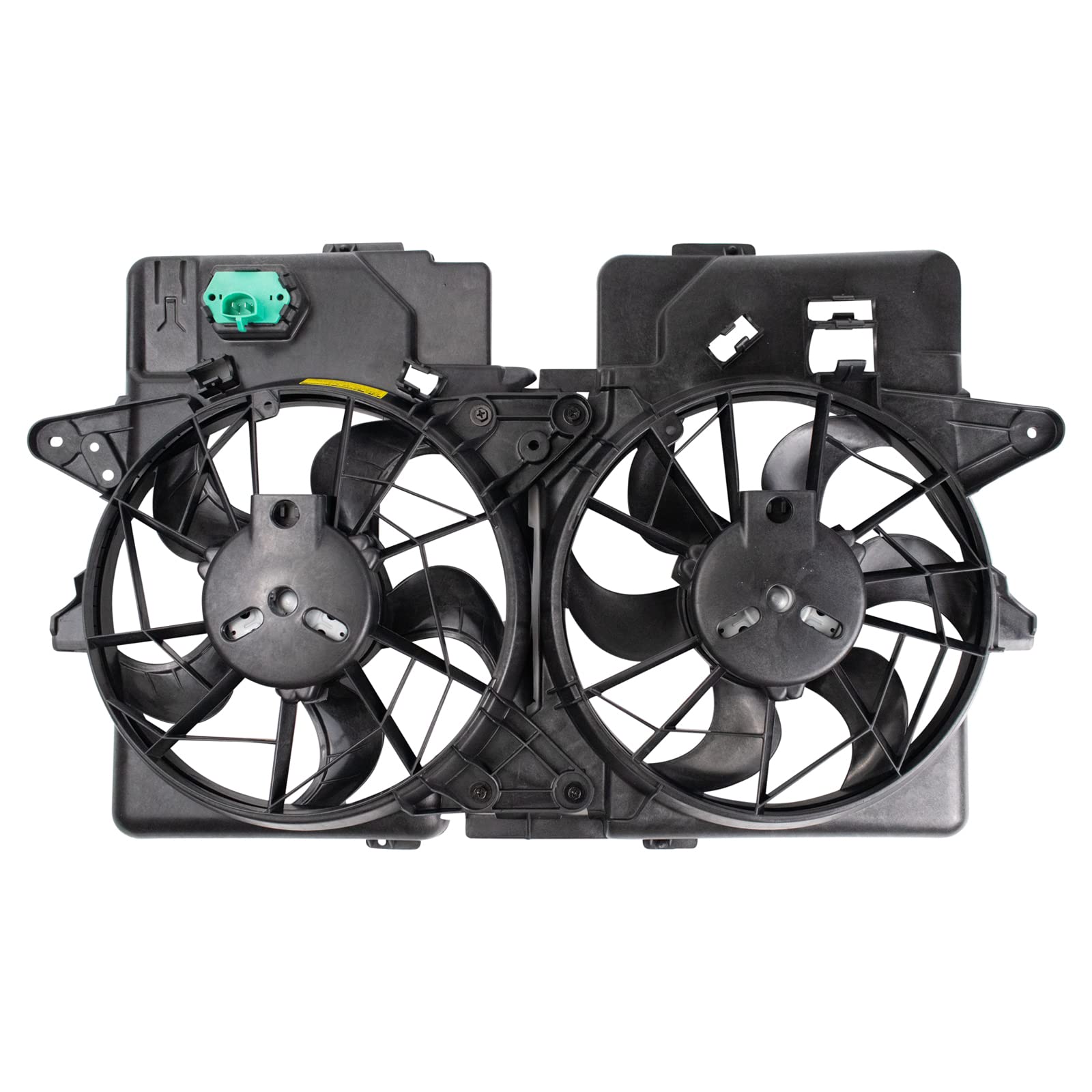 TRQ MA3115129 Radiator Dual Cooling Fan Assembly Replacement for 2005-2007 Ford Escape, 2005-2006 Mazda Tribute & Mercury Mariner - High Performance Engine Cooling for Hot Weather & Heavy Duty Driving