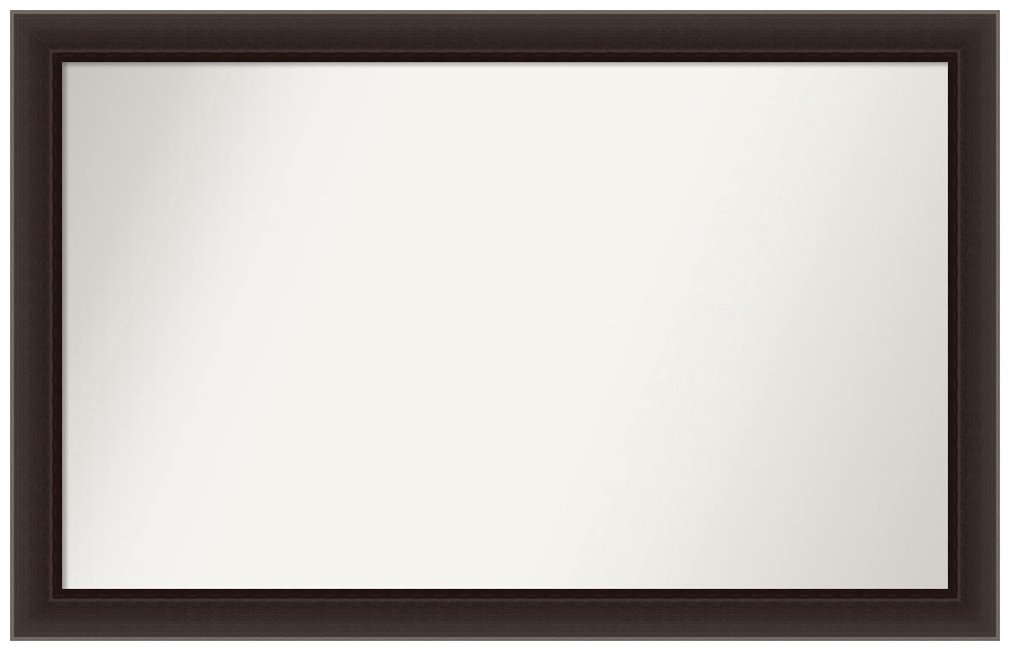 Amanti Art Non-Beveled Custom Wall Mirror - 24.5 x 38.5 Inches, Romano Espresso Narrow Frame - Bathroom, Bedroom, Living Room Decor - Available in Various Custom Sizes