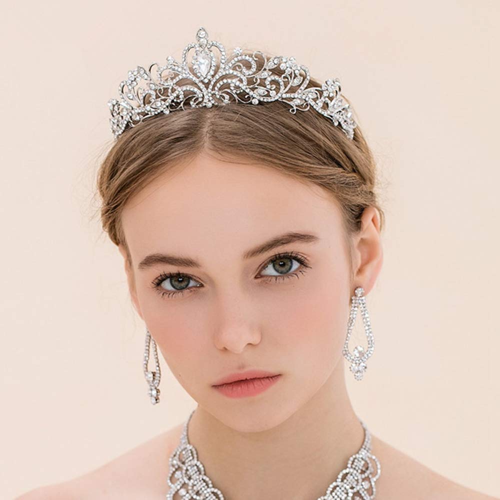 Sparkling Rhinestone Bridal Tiara - Elegant Wedding Crown for Bride, Prom & Special Occasions | Perfect for Bridal Showers, Weddings, and Formal Events