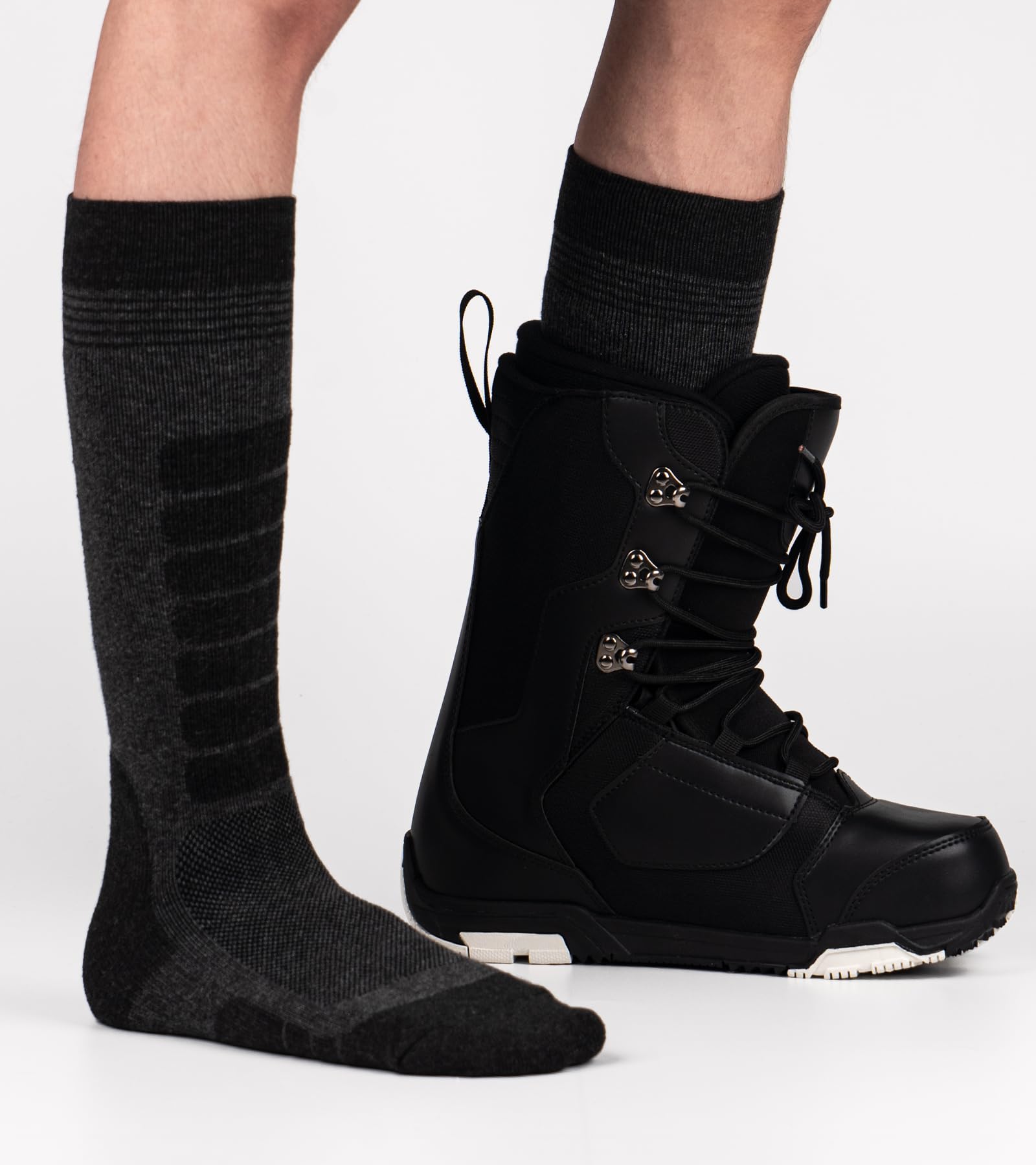 KEECOW Merino Wool Ski Socks for Men & Women - Thermal Warm Winter Snowboard & Hunting Socks (Multipack) - Knee-High Outdoor Socks for Skiing, Snowboarding & Cold Weather Activities