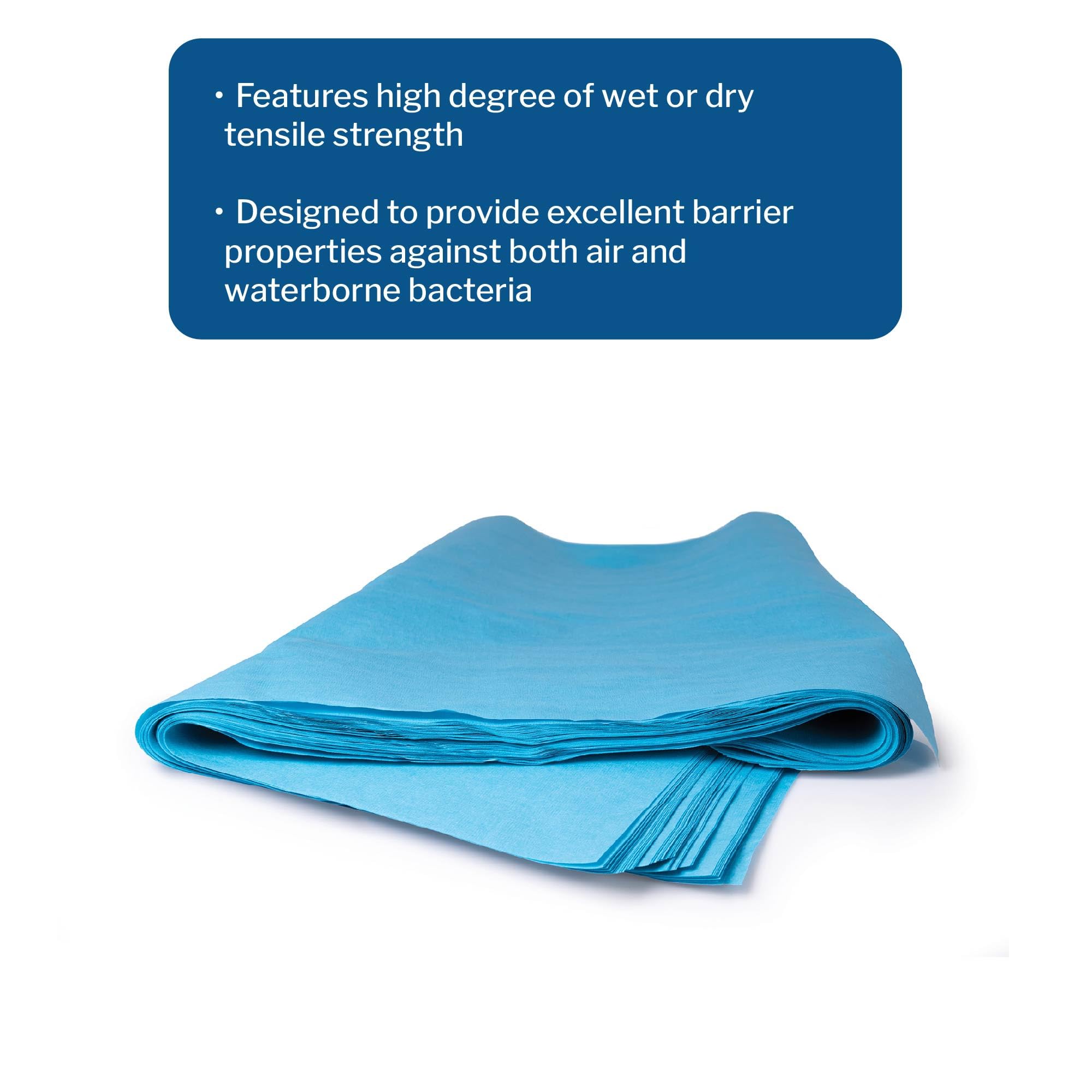 McKesson CSR Sterilization Wrap for Medical Supplies, Tattoo & Nail Tools - Blue Cellulose, 30