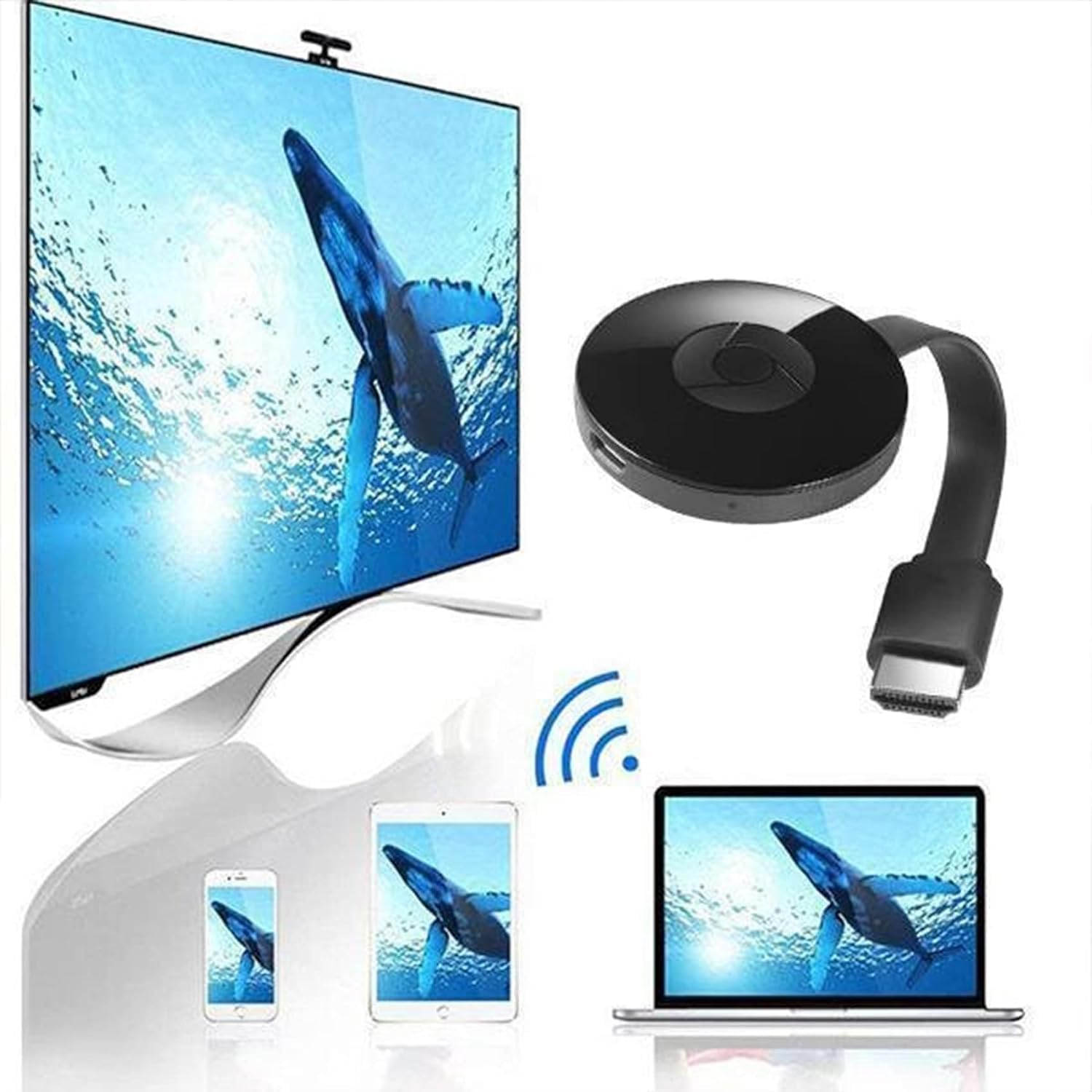 1080P HD Wireless Projector with WiFi & Bluetooth - Portable Home Theater Projector for Indoor Movies & Outdoor Camping Entertainment