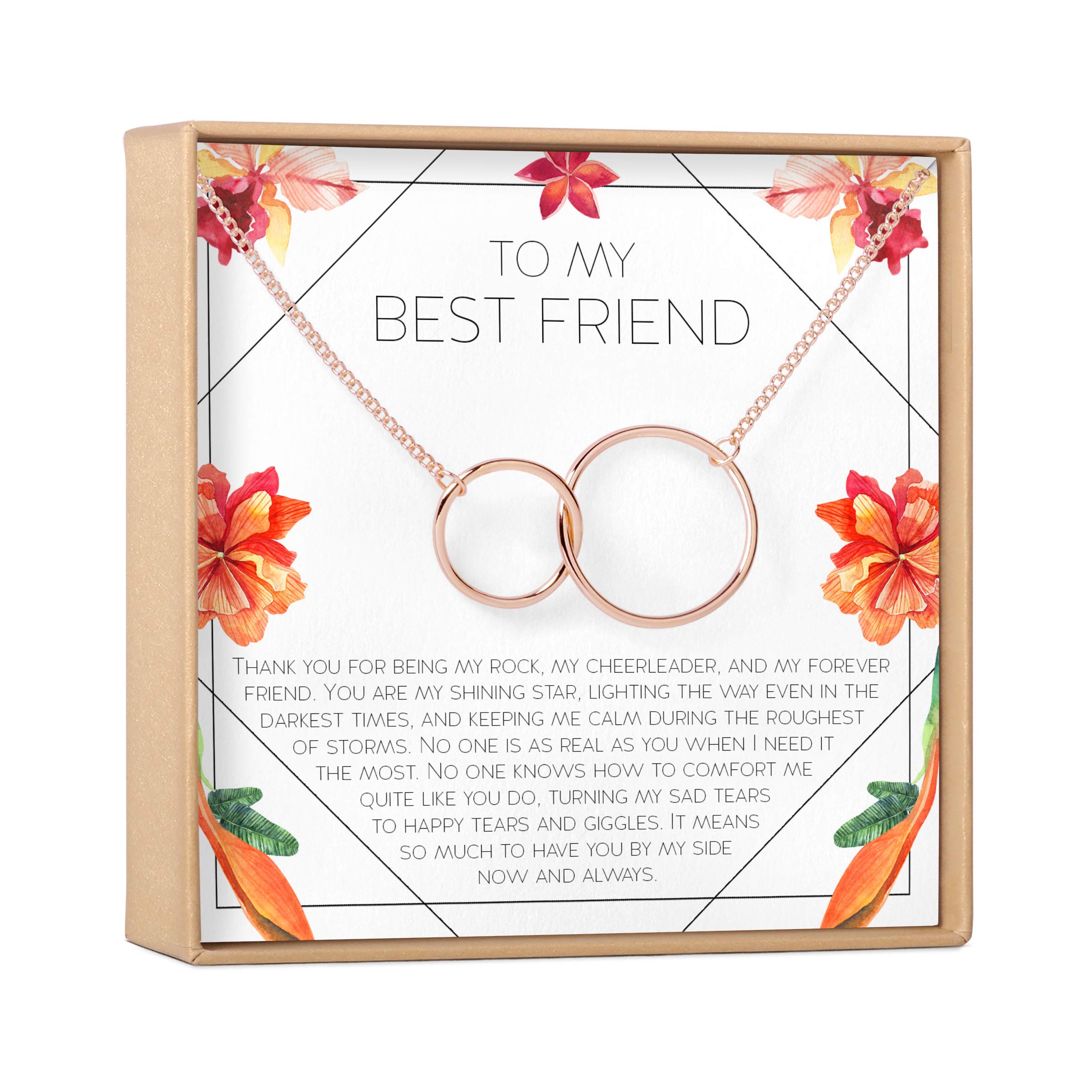 Dear Ava Best Friend Gift Necklace - BFF Long Distance Friendship Jewelry, Perfect for Anniversaries, Birthdays, and Keepsake Moments