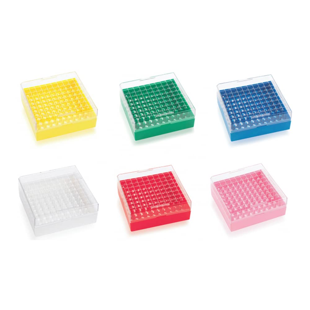 Wheaton Science Products W651703-G KeepIT Freezer Box - Low Profile 81 Position Green (10 Pack) | Ideal for Lab Sample Storage & Organization in Freezers