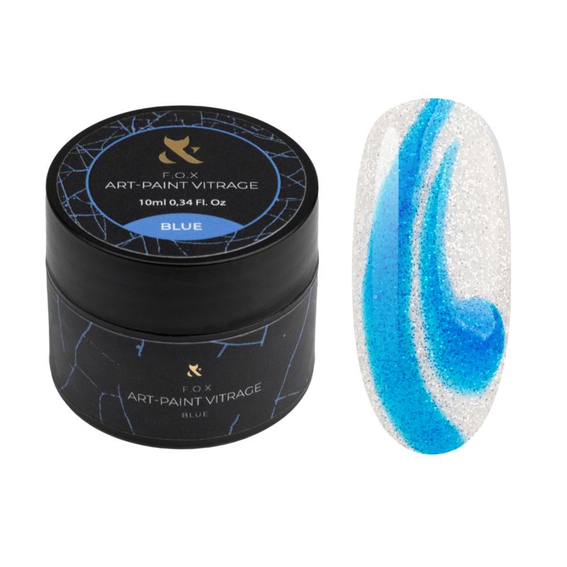 F.O.X Art Paint Vitrage Blue - Premium Glass Paint for Stained Glass, DIY Crafts & Home Decor - Perfect for Windows, Vases & Artistic Projects