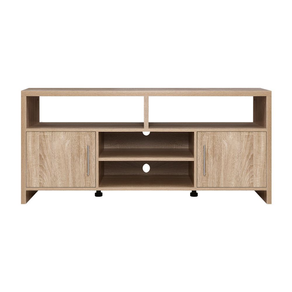 Artiss 140cm Oak TV Stand Entertainment Center - Modern TV Cabinet with Storage for Living Room, Bedroom & Home Theater Setup