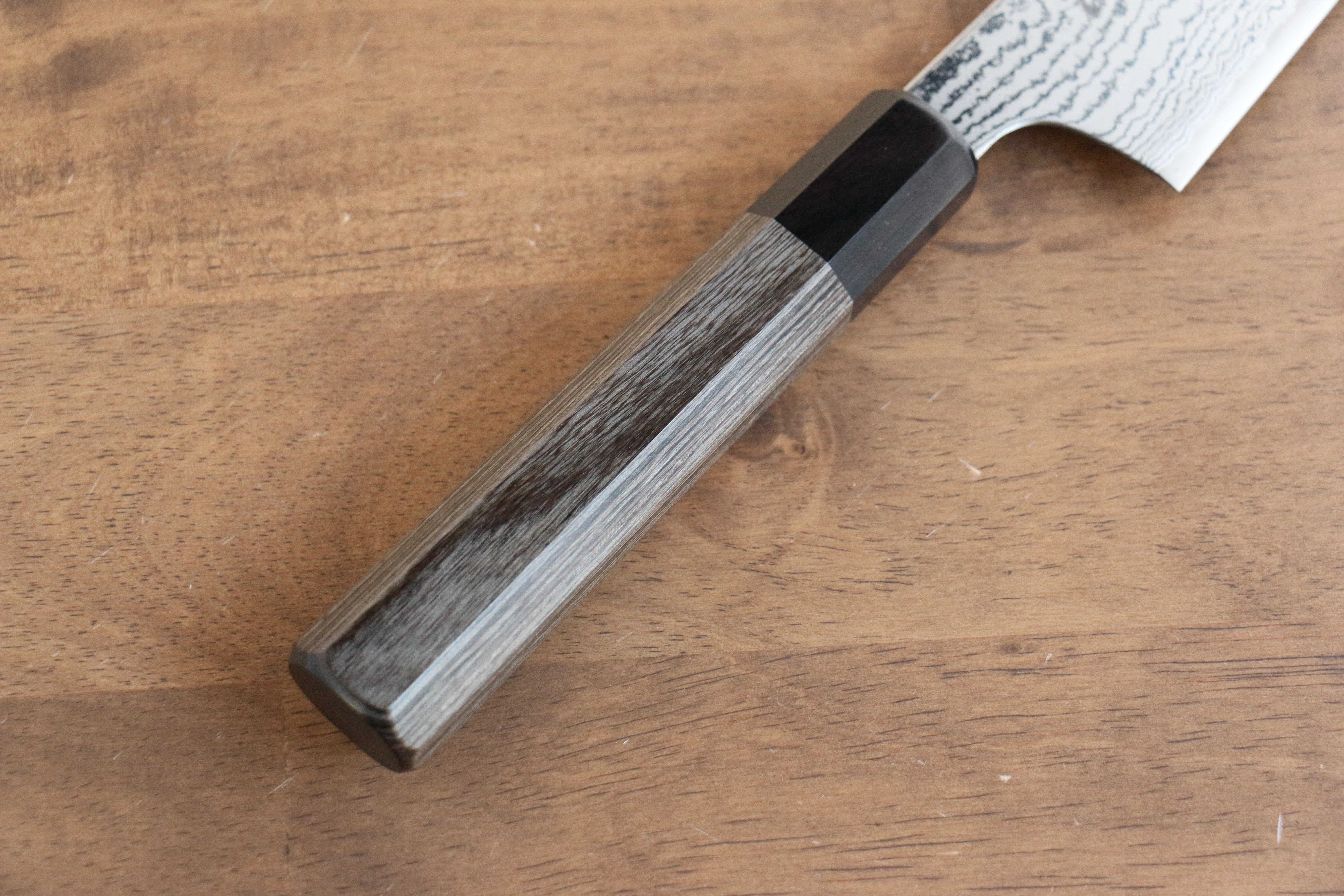 Premium Kanjyo VG10 Damascus Kiritsuke Gyuto 210mm Japanese Chef Knife with Gray Pakka Wood Handle - Perfect for Sushi, Sashimi & Precision Vegetable Cutting