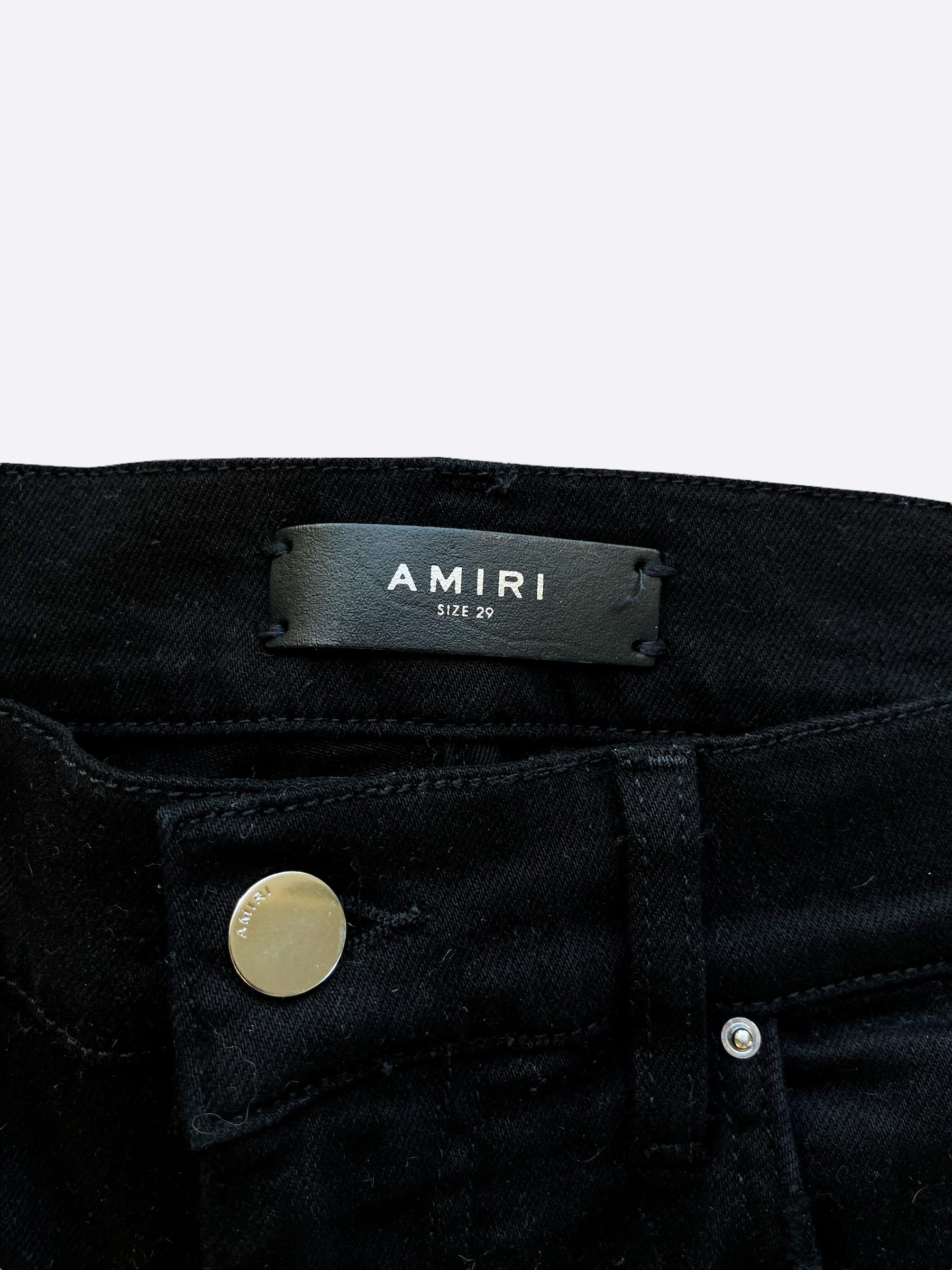 Amiri Black Stack Denim Jeans for Men - Slim Fit Stretch Denim Pants | Perfect for Casual Wear, Night Out & Street Style Fashion