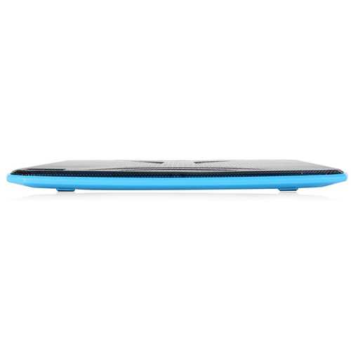 CoolCold K19 Ultra Thin USB 2.0 Laptop Cooling Pad with Dual Fans & LED Lights for 14