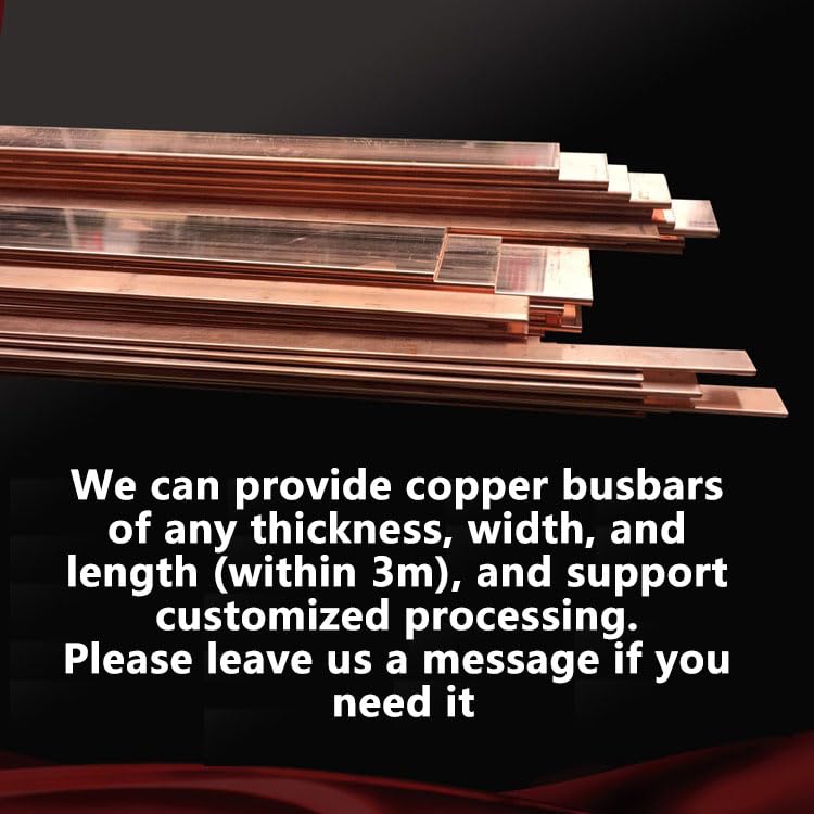 High Purity C110 Copper Flat Bar 3mm x 20mm x 1000mm - 99% Pure T2 Copper Bus Bar for Electrical Conductors, Grounding, and DIY Projects - Perfect for Electrical Panels, Solar Systems, and Metal Fabrication