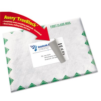Avery 8168 Permanent Inkjet Shipping Labels, 3.5
