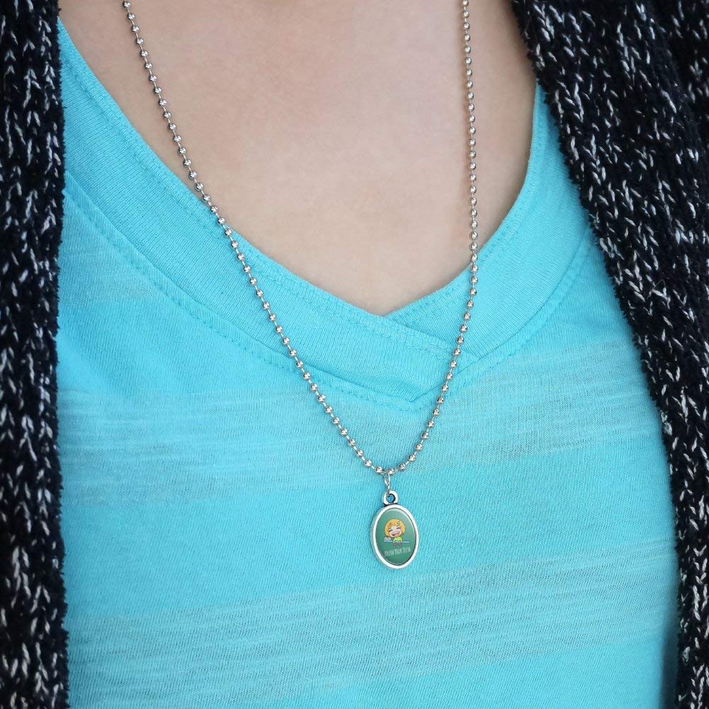 Kawaii Chibi Toothbrush Charm Pendant Necklace - Cute Vintage Oval Jewelry with Chain for Tooth Fairy Gifts & Dental Hygiene Awareness