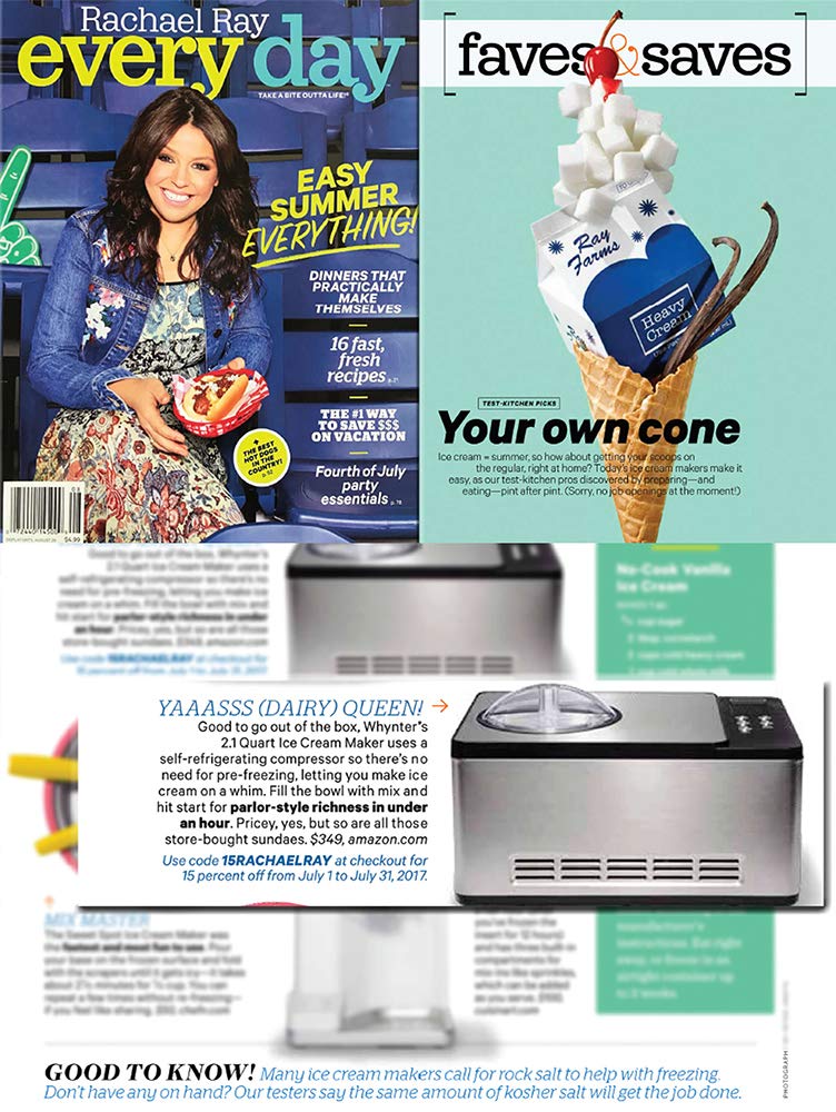 Whynter ICM-200LS 2-Quart Stainless Steel Automatic Ice Cream Maker with Compressor - Includes Ben & Jerry's Homemade Ice Cream & Dessert Recipe Book - Perfect for Home Desserts, Parties, and Family Gatherings