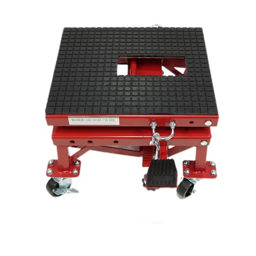 GARVEE 300 LBS Hydraulic Motorcycle Lift Jack - Heavy Duty ATV Scissor Lift for Motorcycles with Wheels | Perfect for Garage, Workshop & DIY Bike Maintenance