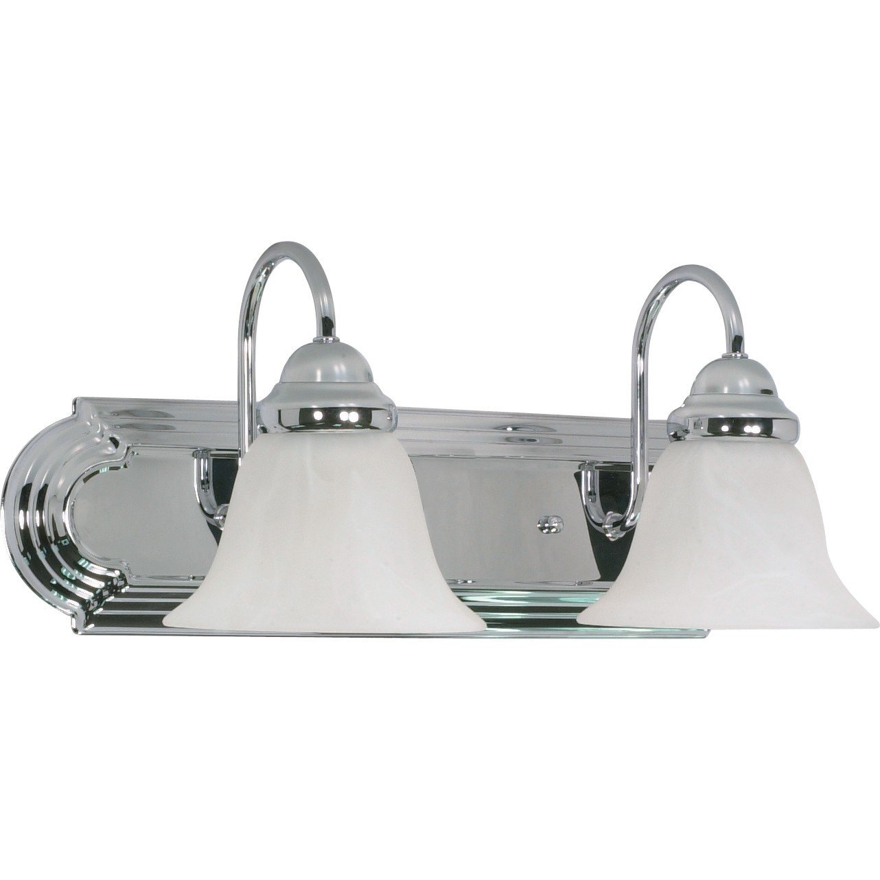 NUVO 60/316 Two Light Bathroom Vanity Fixture in Chrome Finish - Perfect for Modern Bathroom Lighting and Mirror Illumination