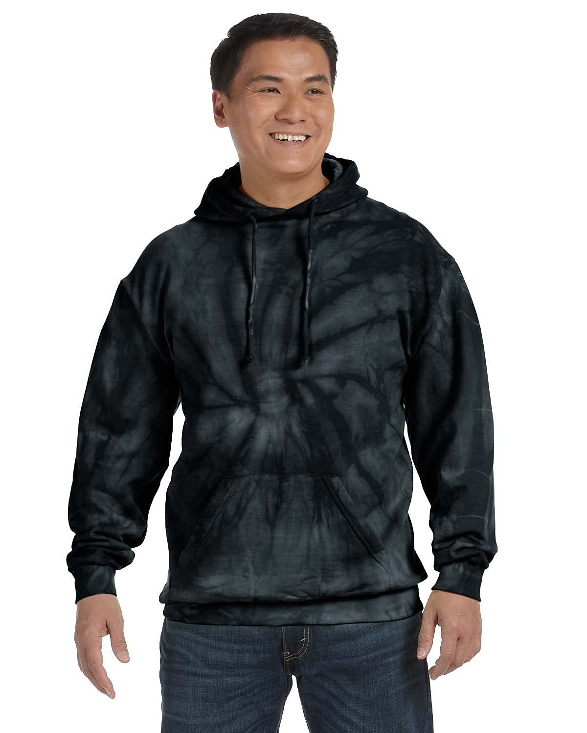 Tie Dye Sweatshirt for Men & Women | Soft Fleece Pullover Hoodie - Spider Black Design (Size XL) | Cozy Casual Wear for Fall & Winter, Perfect for Streetwear & Loungewear