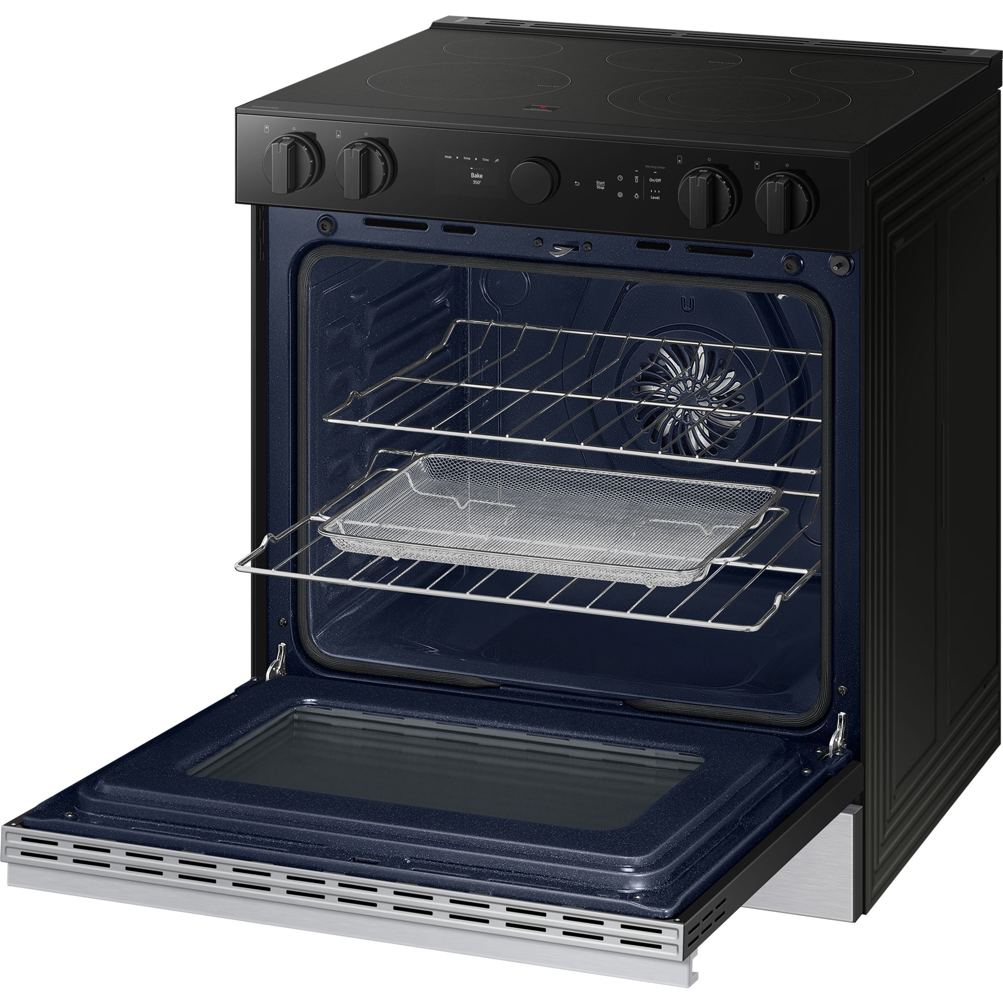 Samsung NSE6DG8700SRAC Slide-In Electric Range - 30 Inch Stainless Steel Smart Oven with Convection & Air Fry - Perfect for Modern Kitchens & Home Cooking