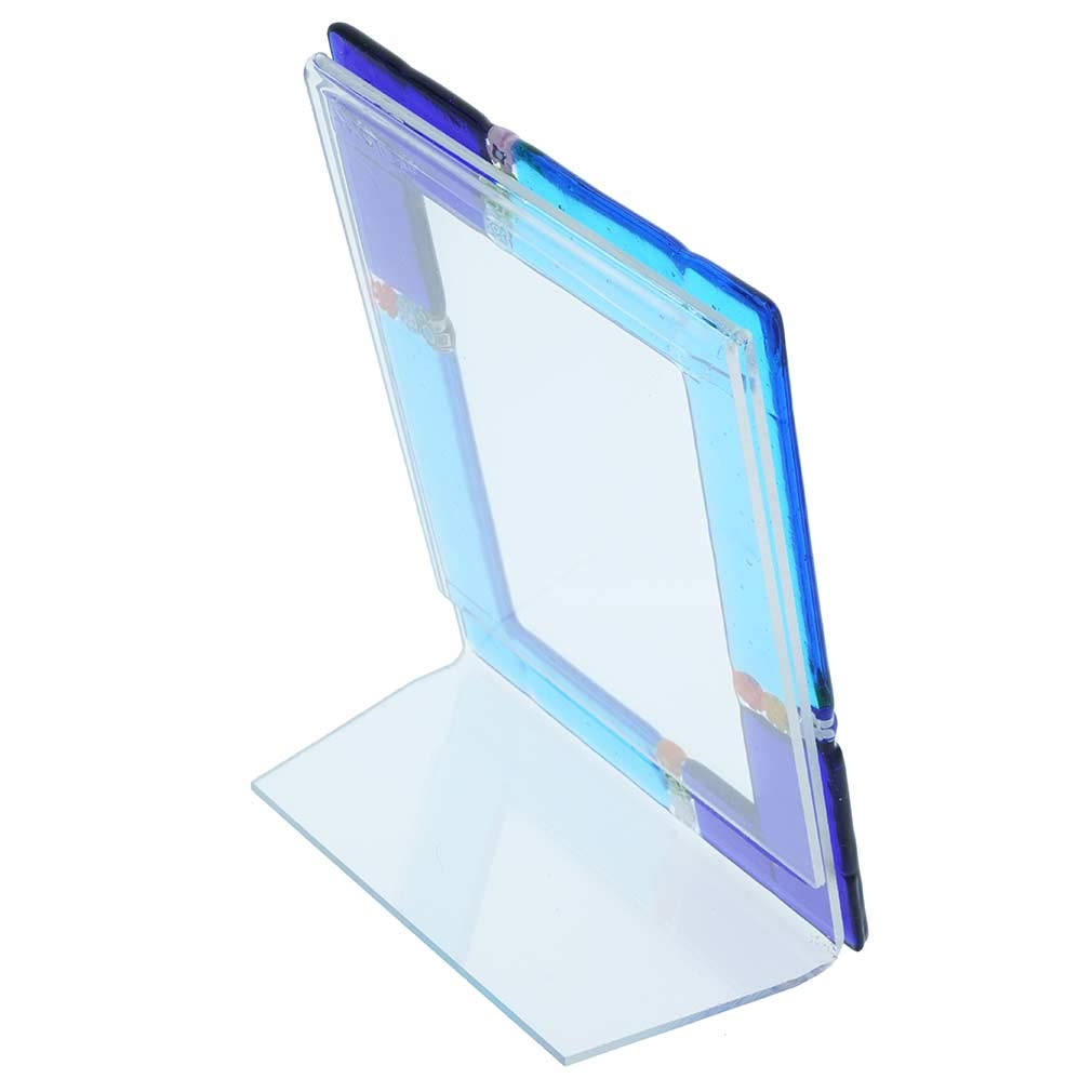 Venetian Murano Glass Photo Frame - Handcrafted 4x6 Inch Picture Frame for Wall or Tabletop Display - Perfect for Home Décor, Wedding Gifts & Office Decorations
